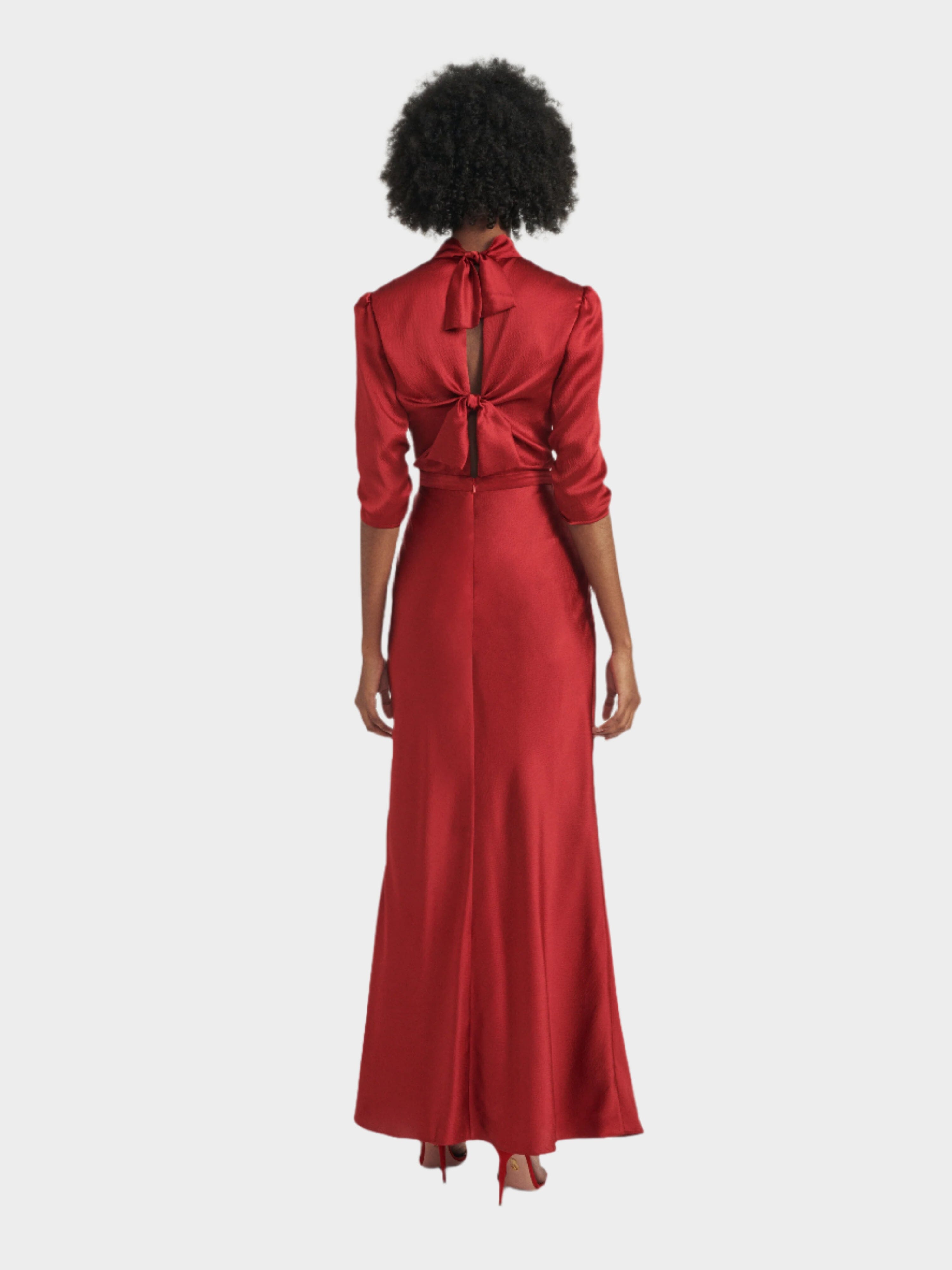 Adele dress in Garnet Red – SALONI