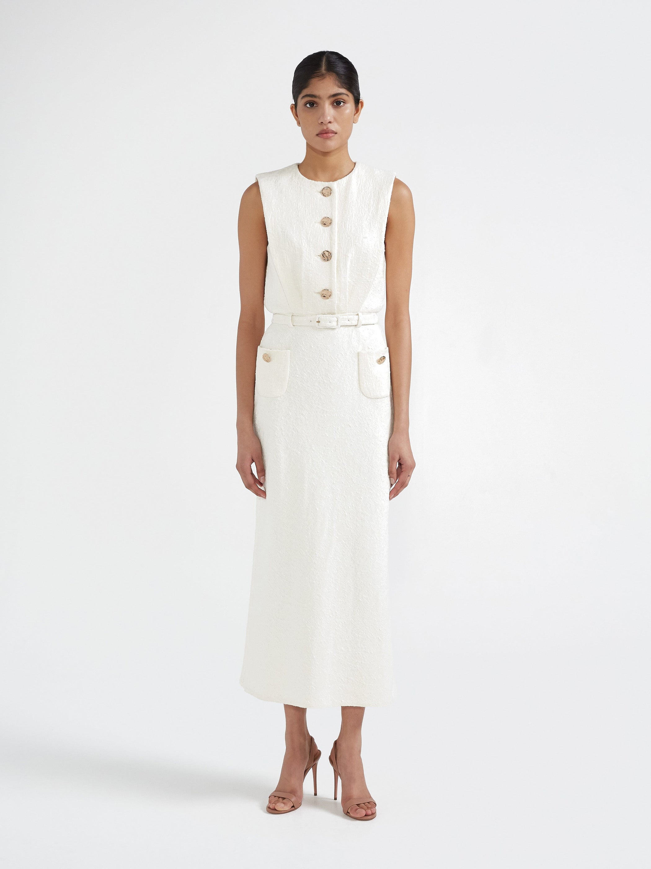 Amar Dress in Ivory