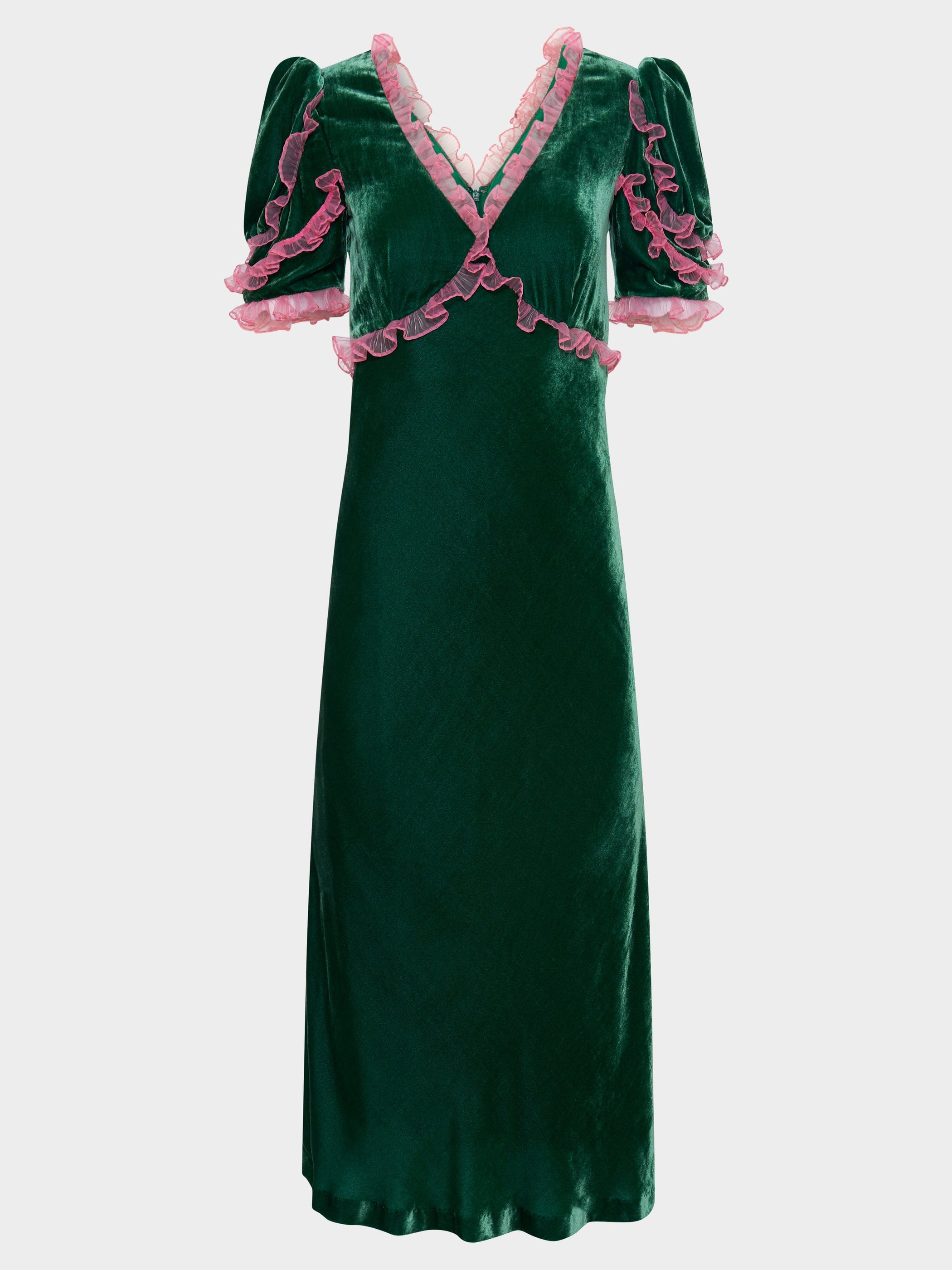 Anais Dress in Bright Emerald