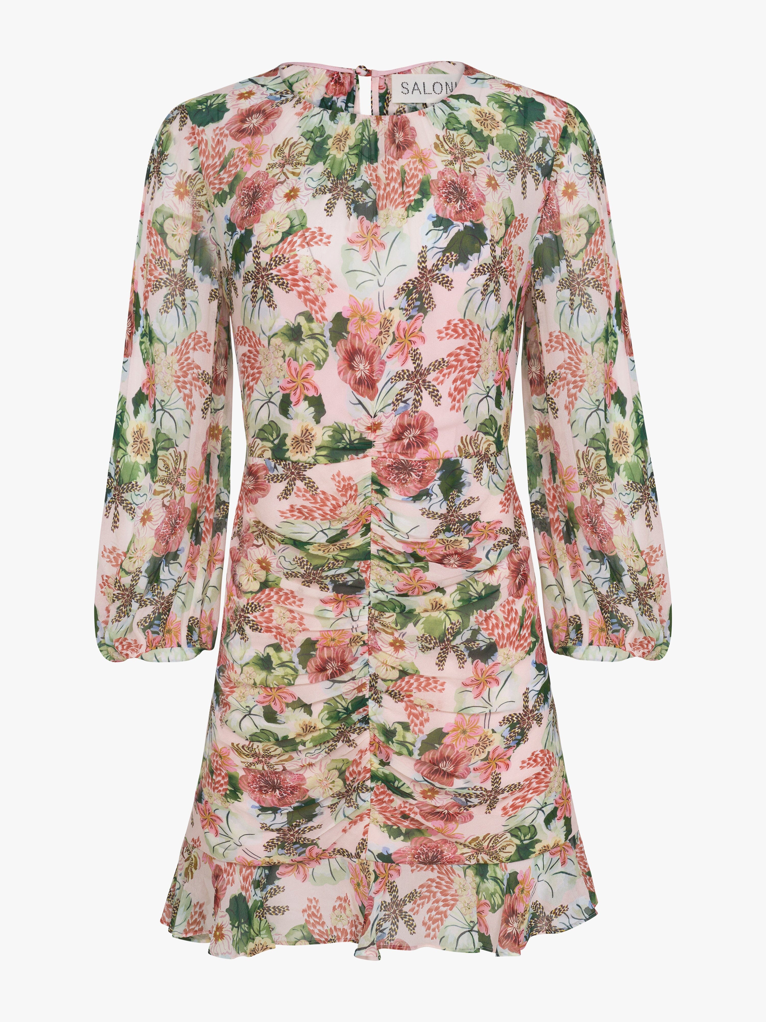 Astrid Short Dress in Plumeria Blush