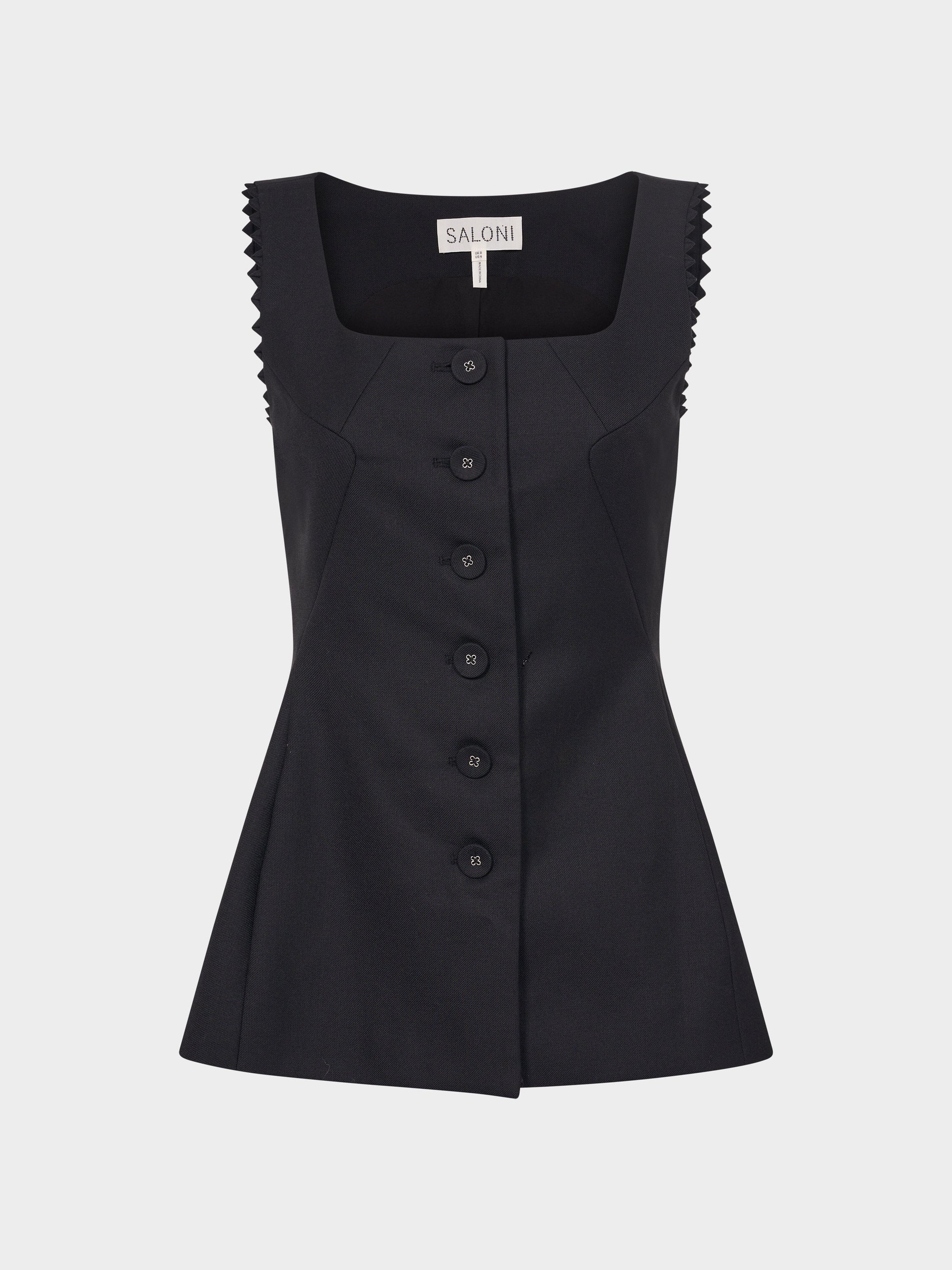 Bibba Sleeveless Jacket in Black