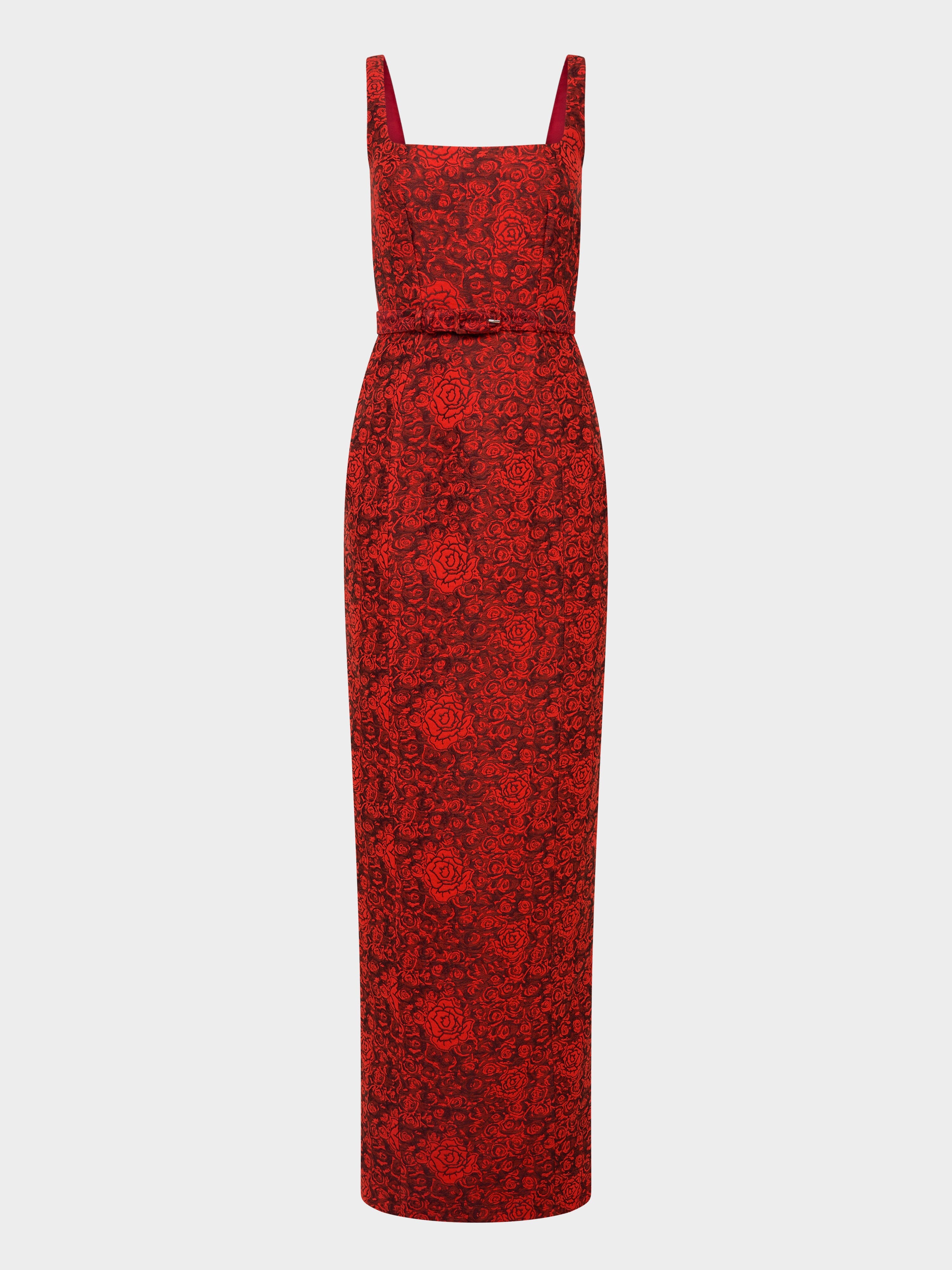 Bora Long Dress in Scarlet Rose