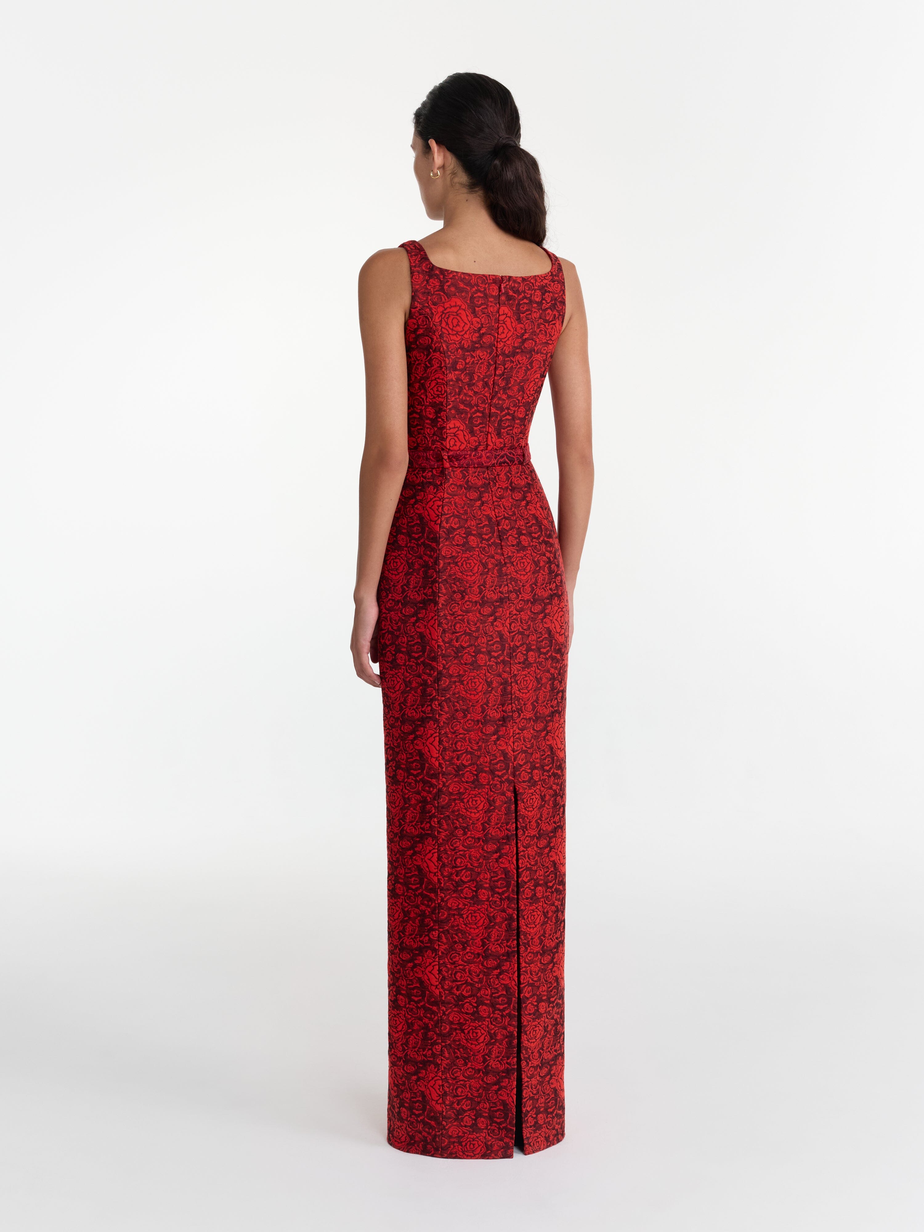 Bora Long Dress in Scarlet Rose