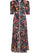 Colette Long Dress in Noir Adorning Check print