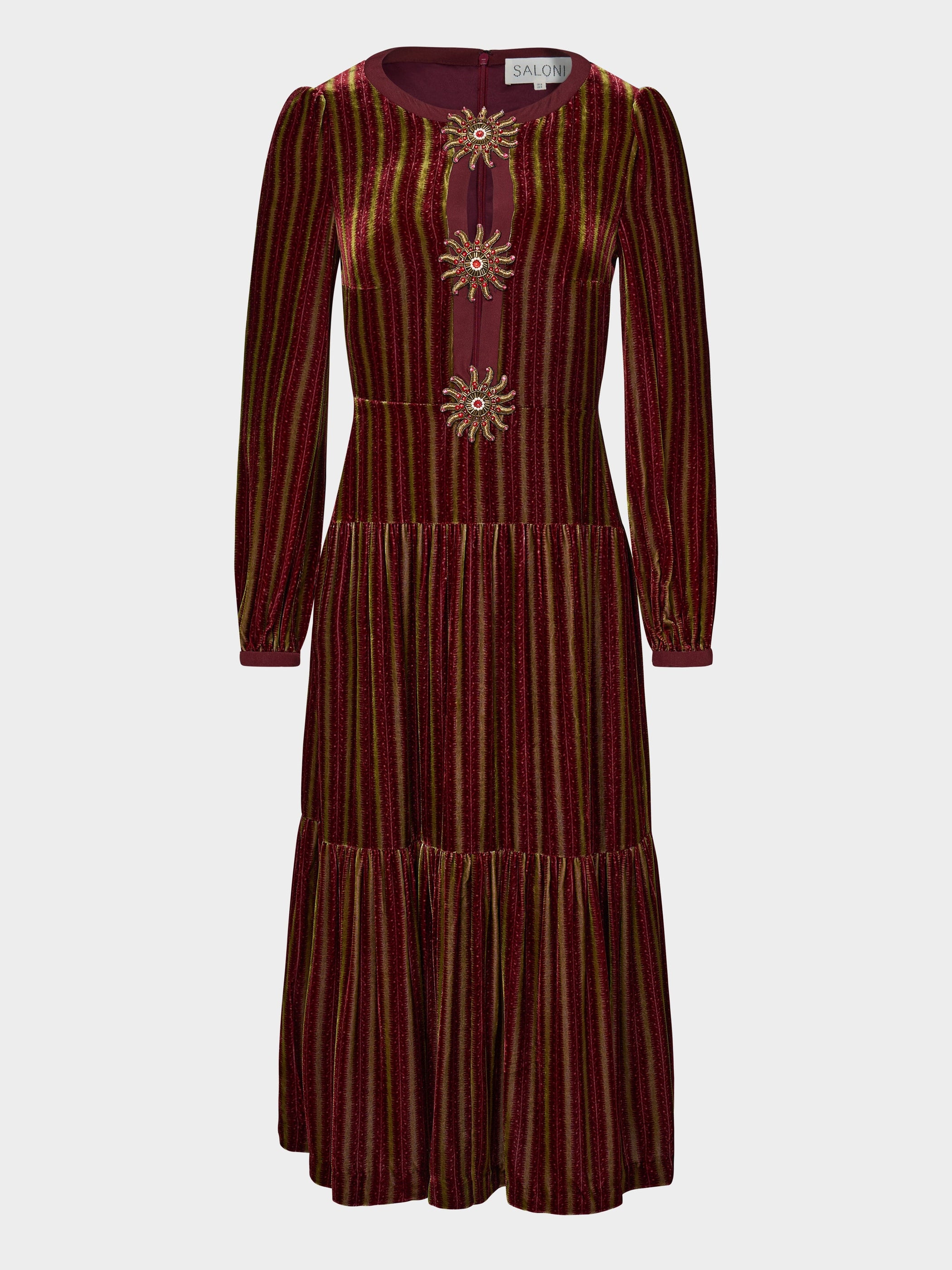 Camille Bows B Dress in Pothos Chartreus