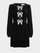 Camille Velvet Embellished Bows Mini Dress in Black