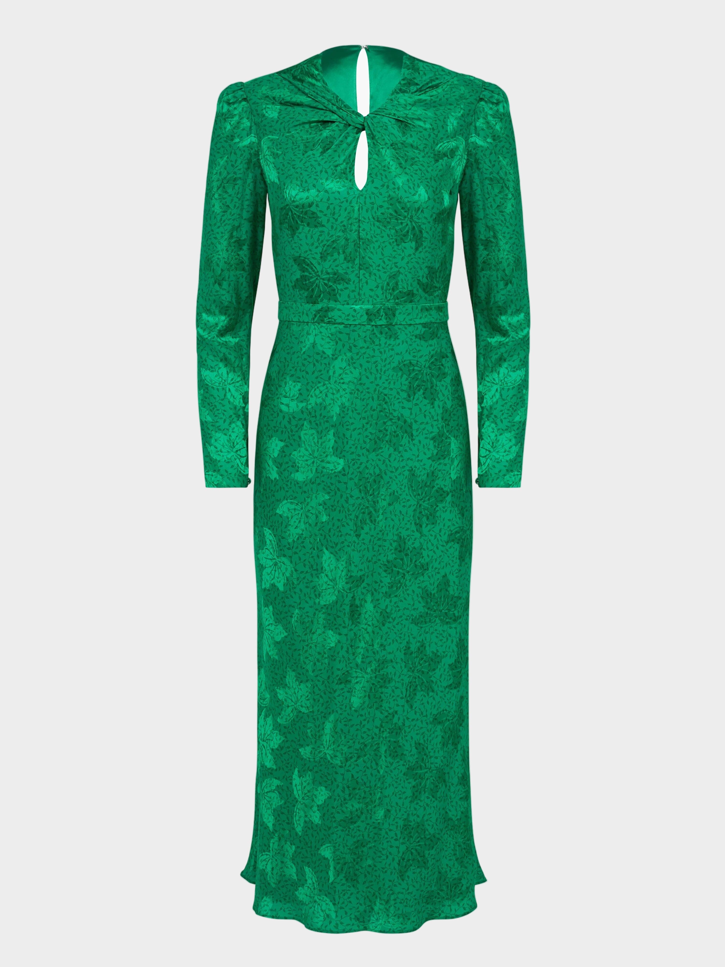 Claudia Midi Dress in Ambra Emerald