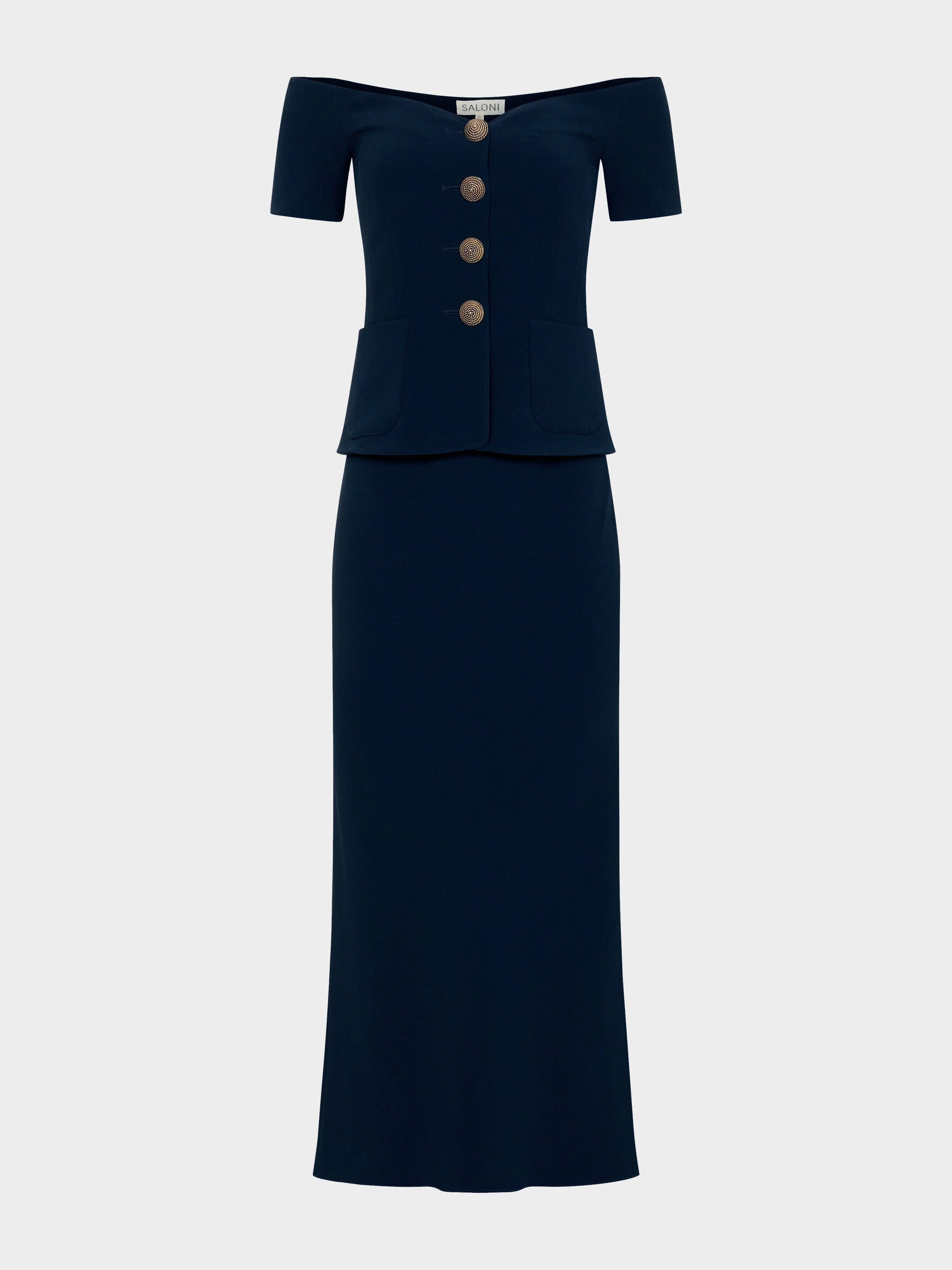 Clementine B Dress in Dark Navy