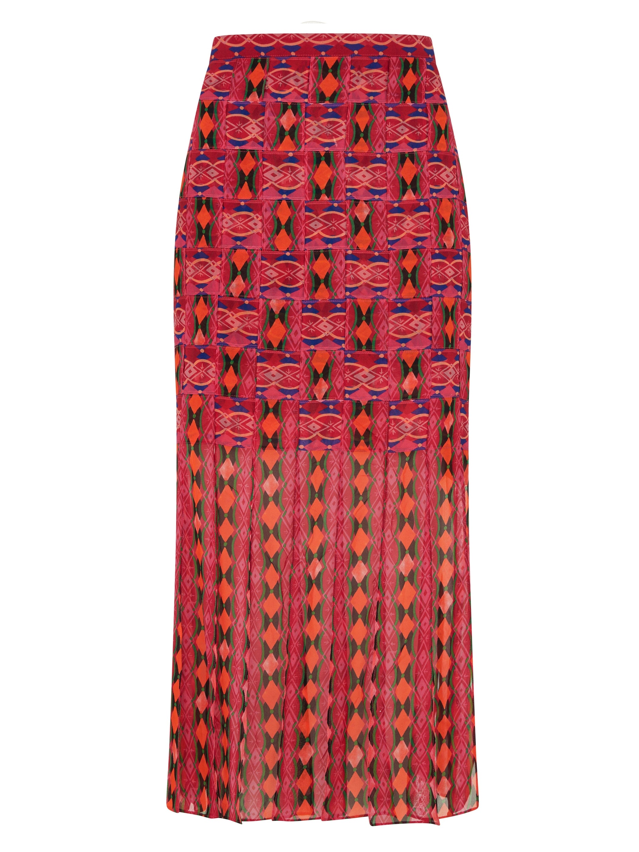 Diana Basketweave Skirt in Stripe print
