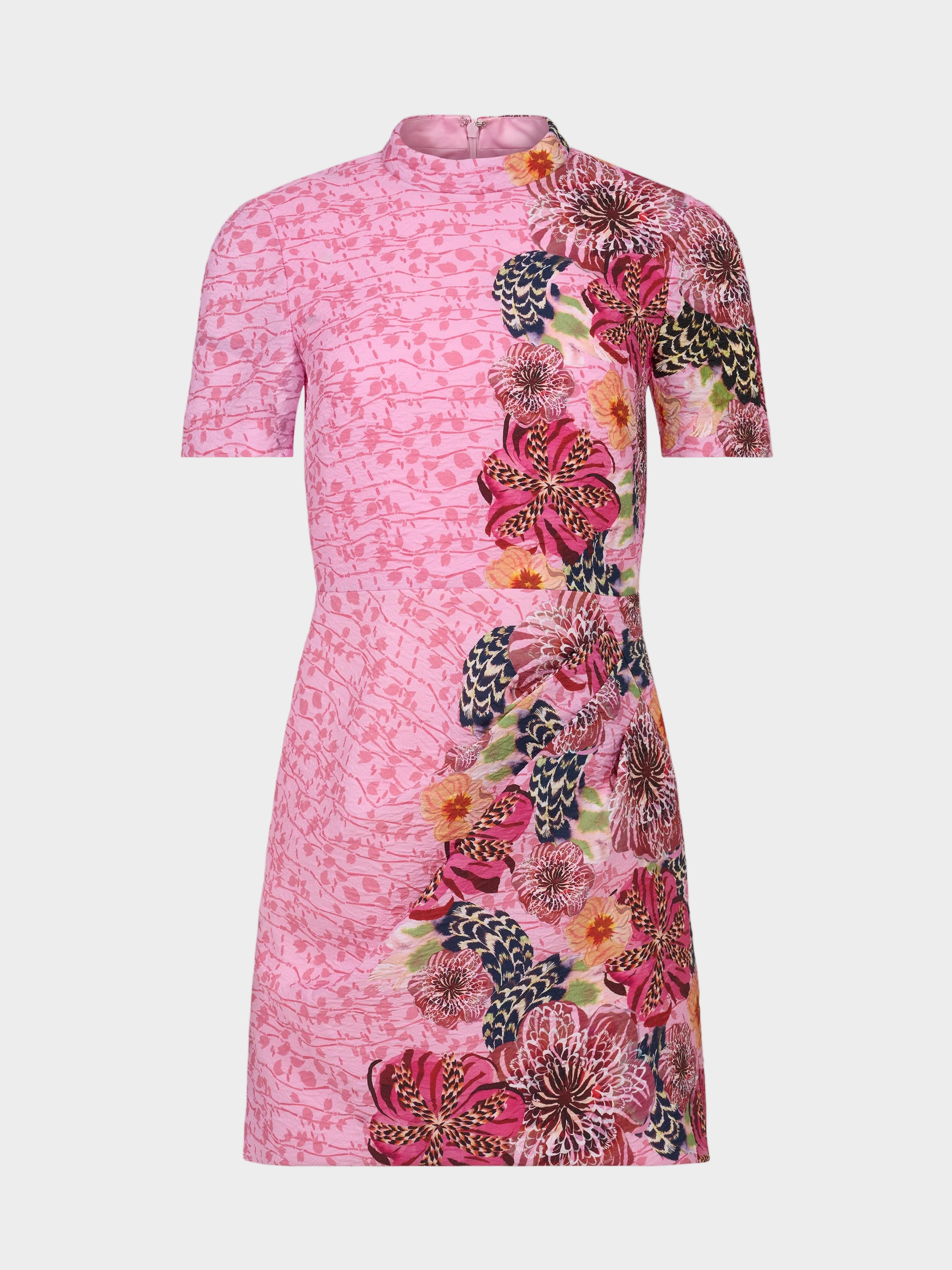 Draped Min Dress in Bamboo Bloom