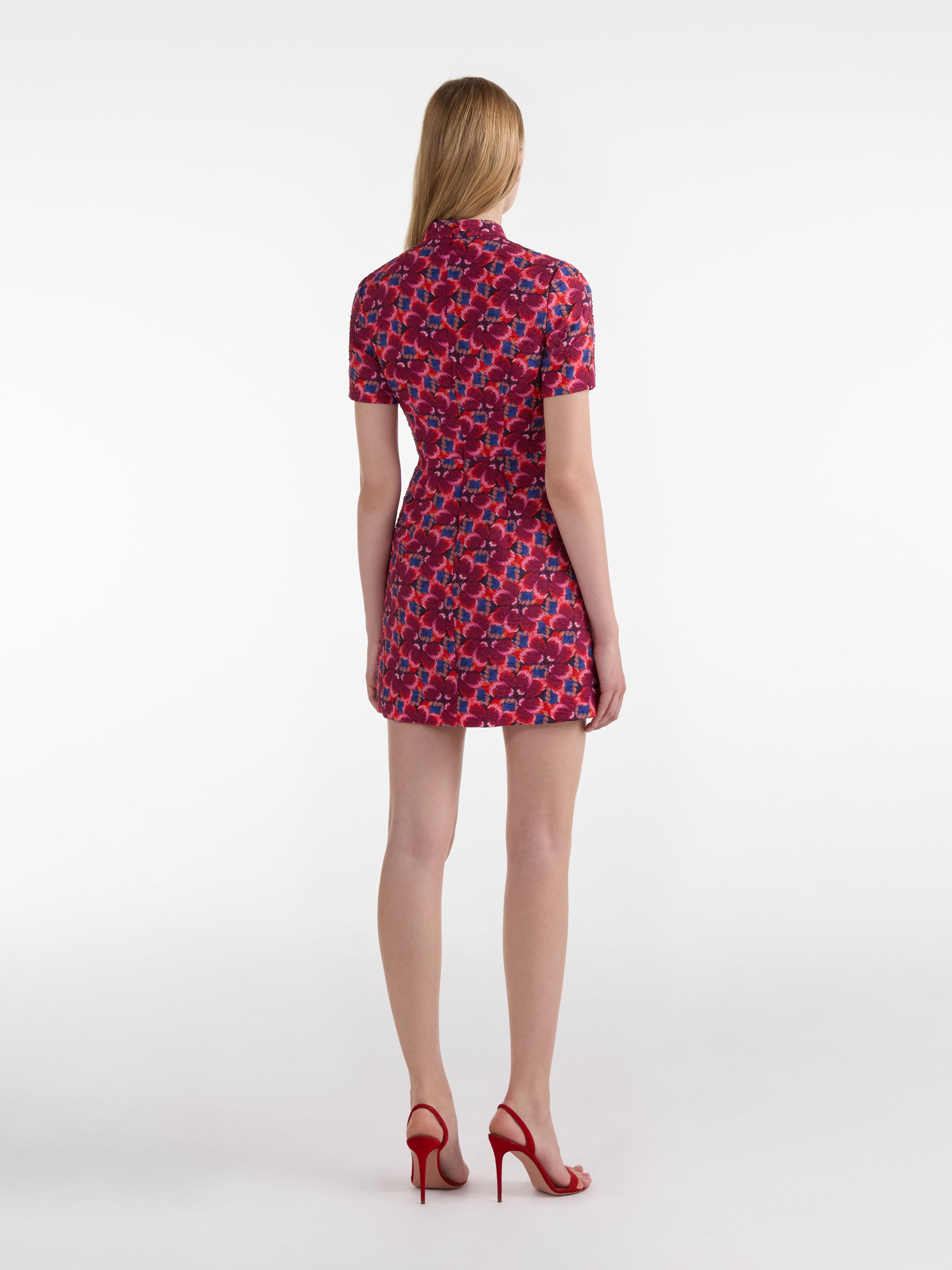 Draped Min Dress in Quail Magenta