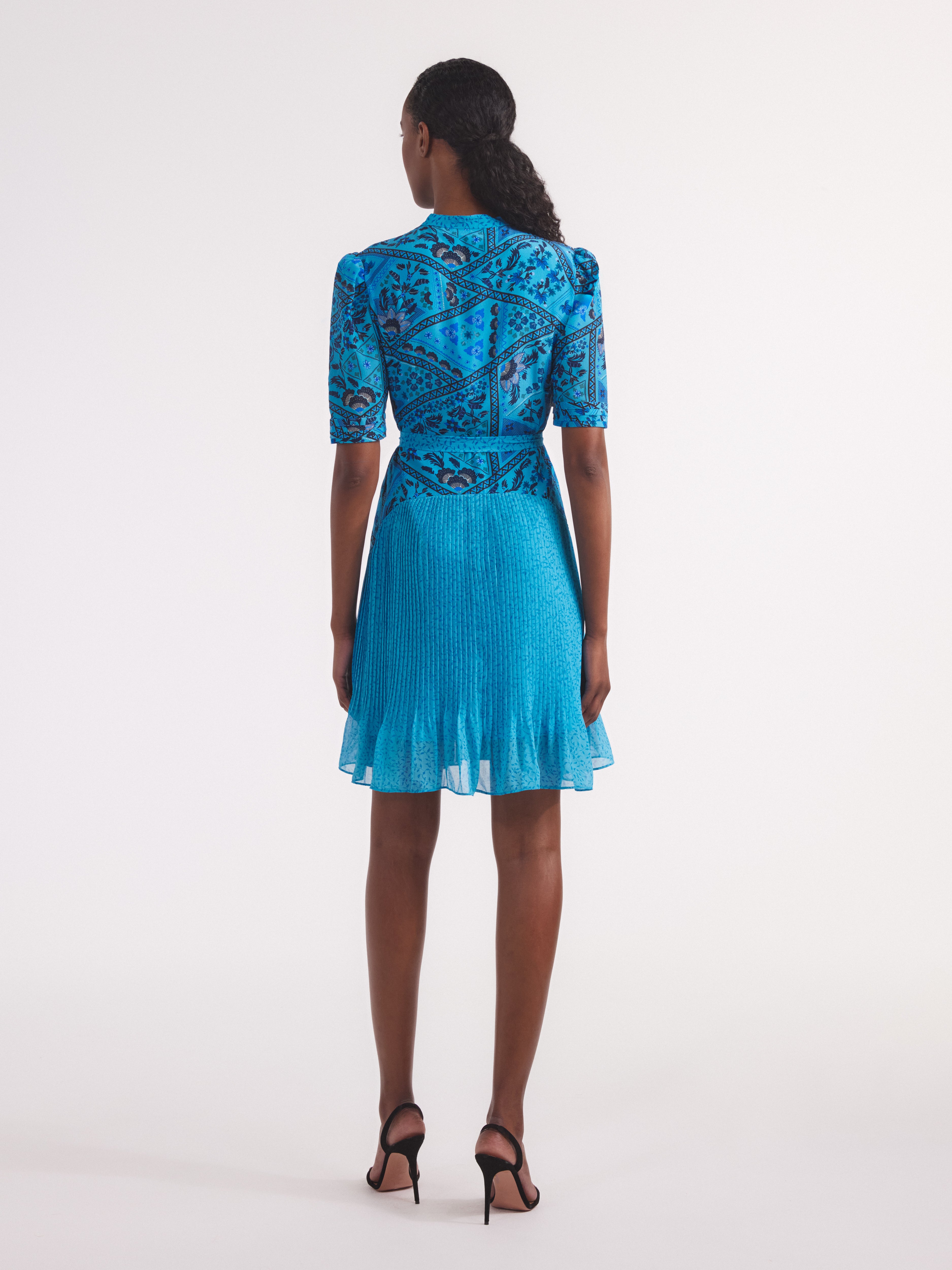 Ally Dress in Alam Patchwork Sky