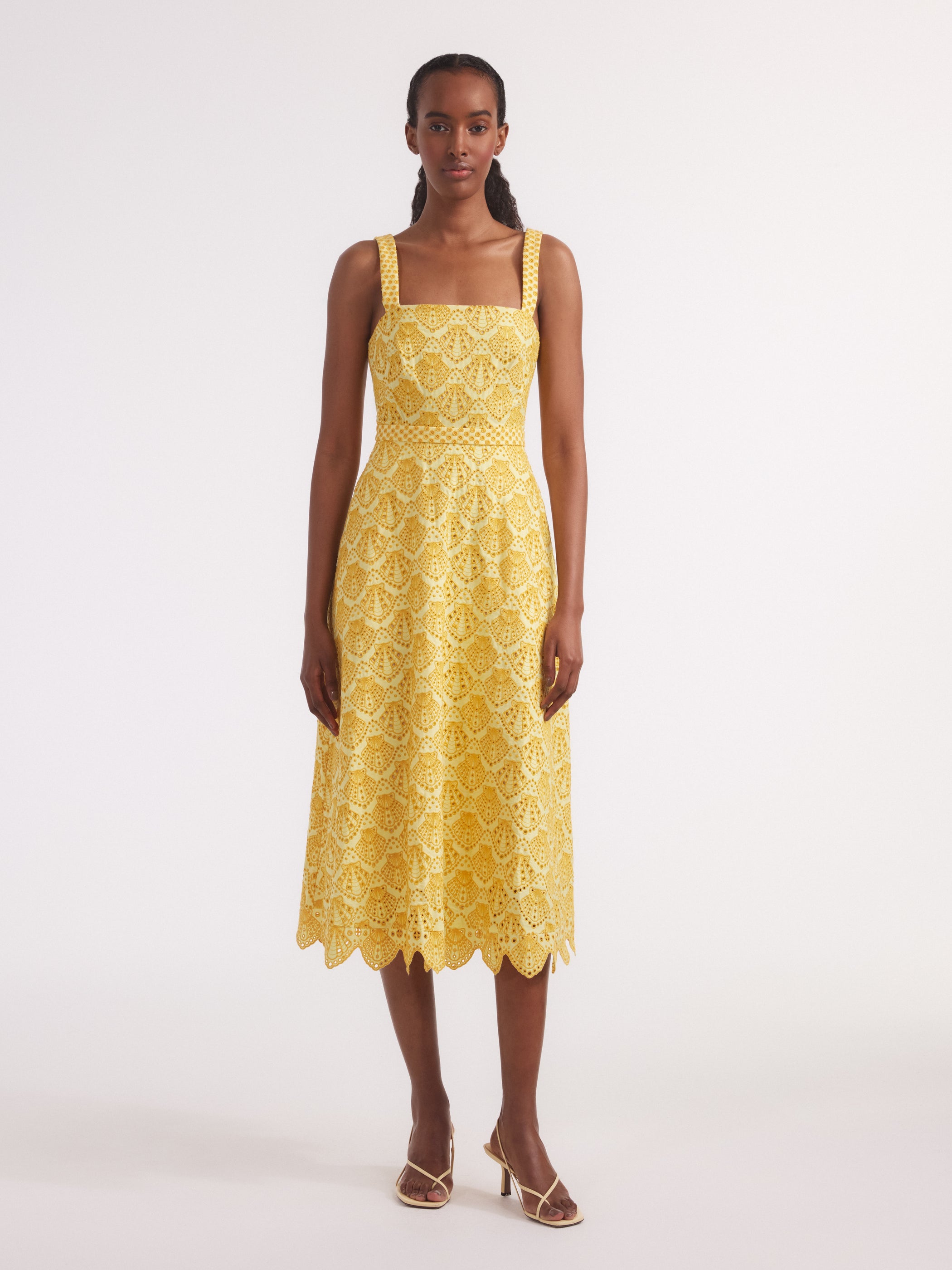 Aubrey Dress in Lemonade Yellow