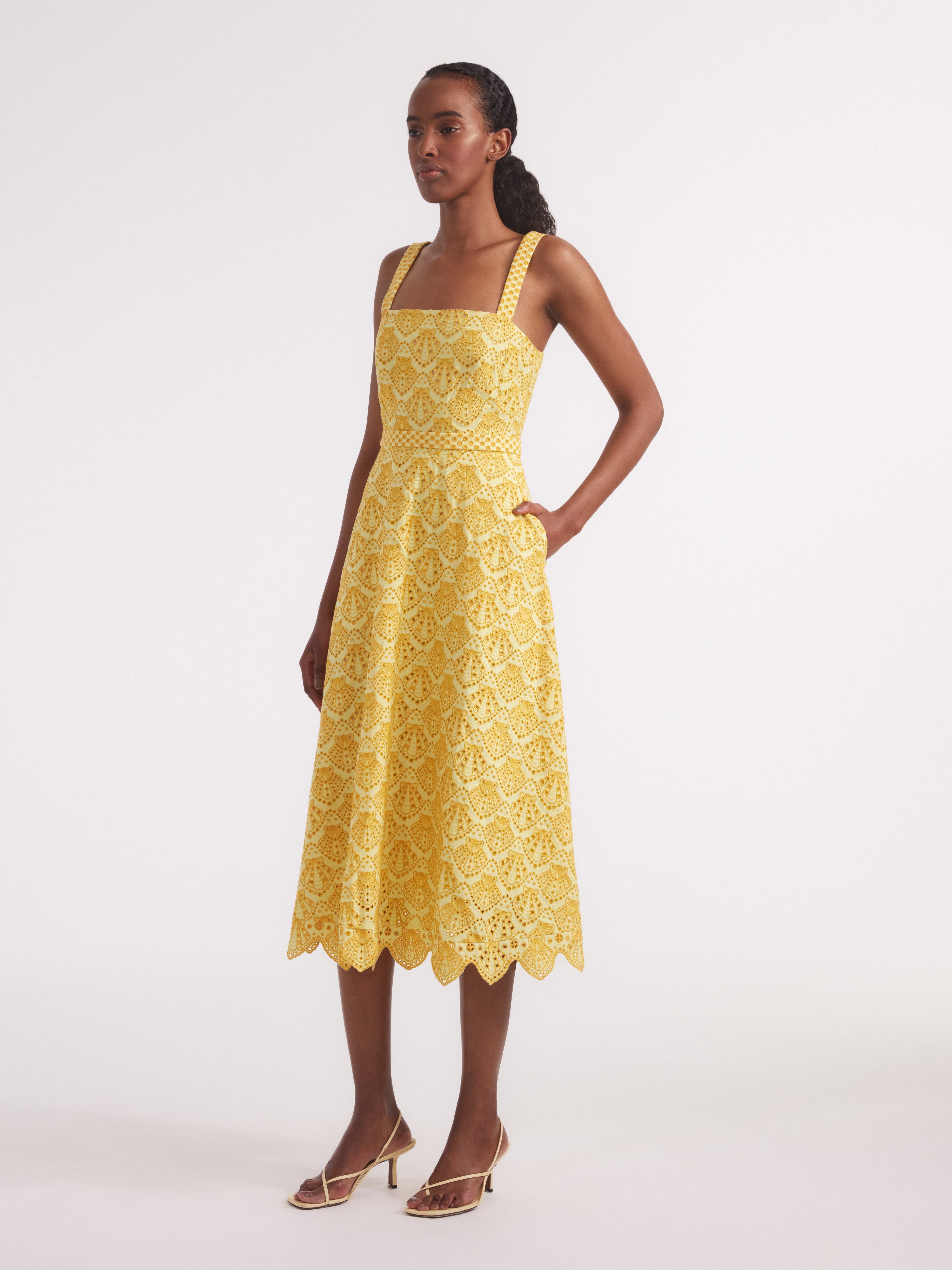 Aubrey Dress in Lemonade Yellow