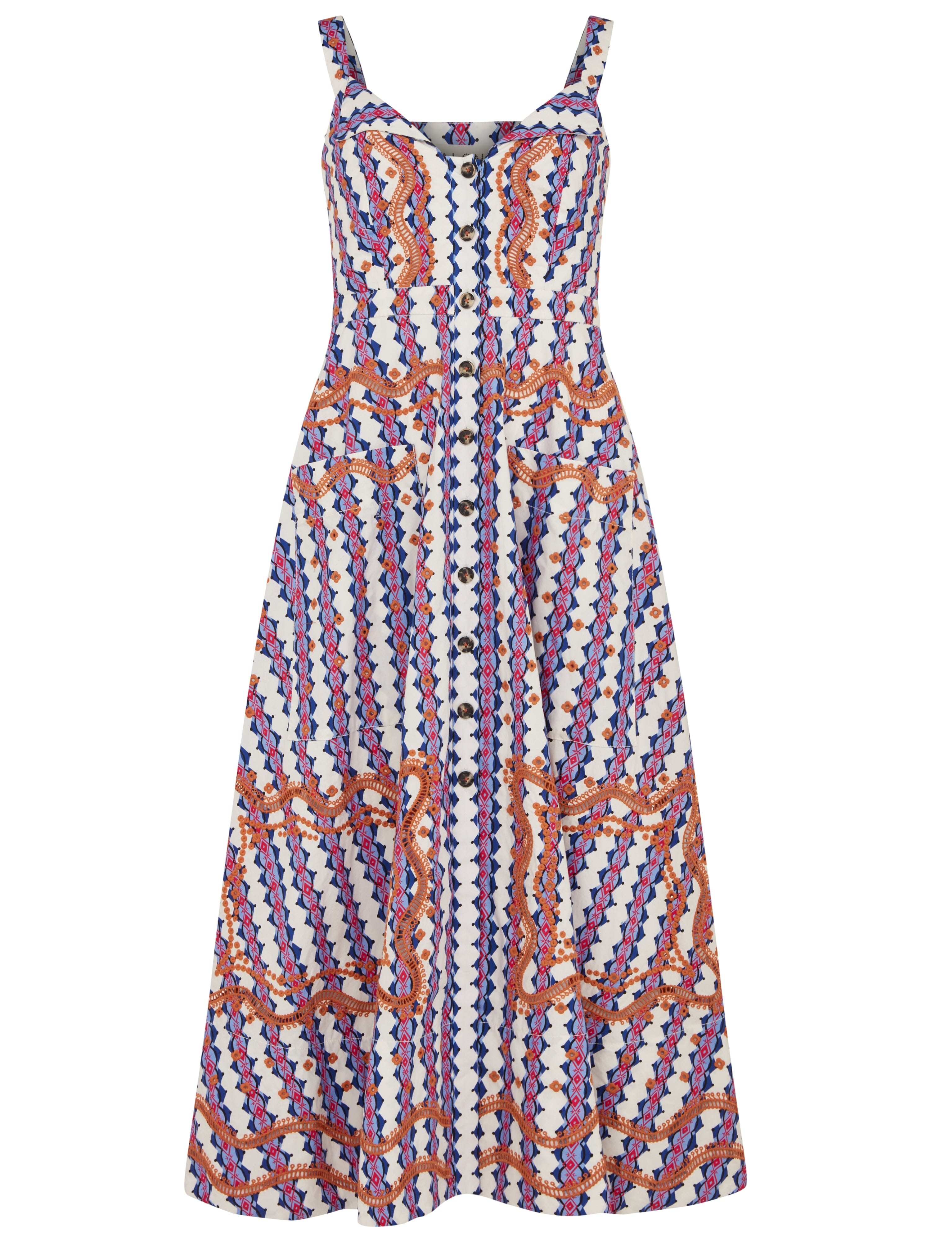 Fara Dress in Open Sky Stripe print