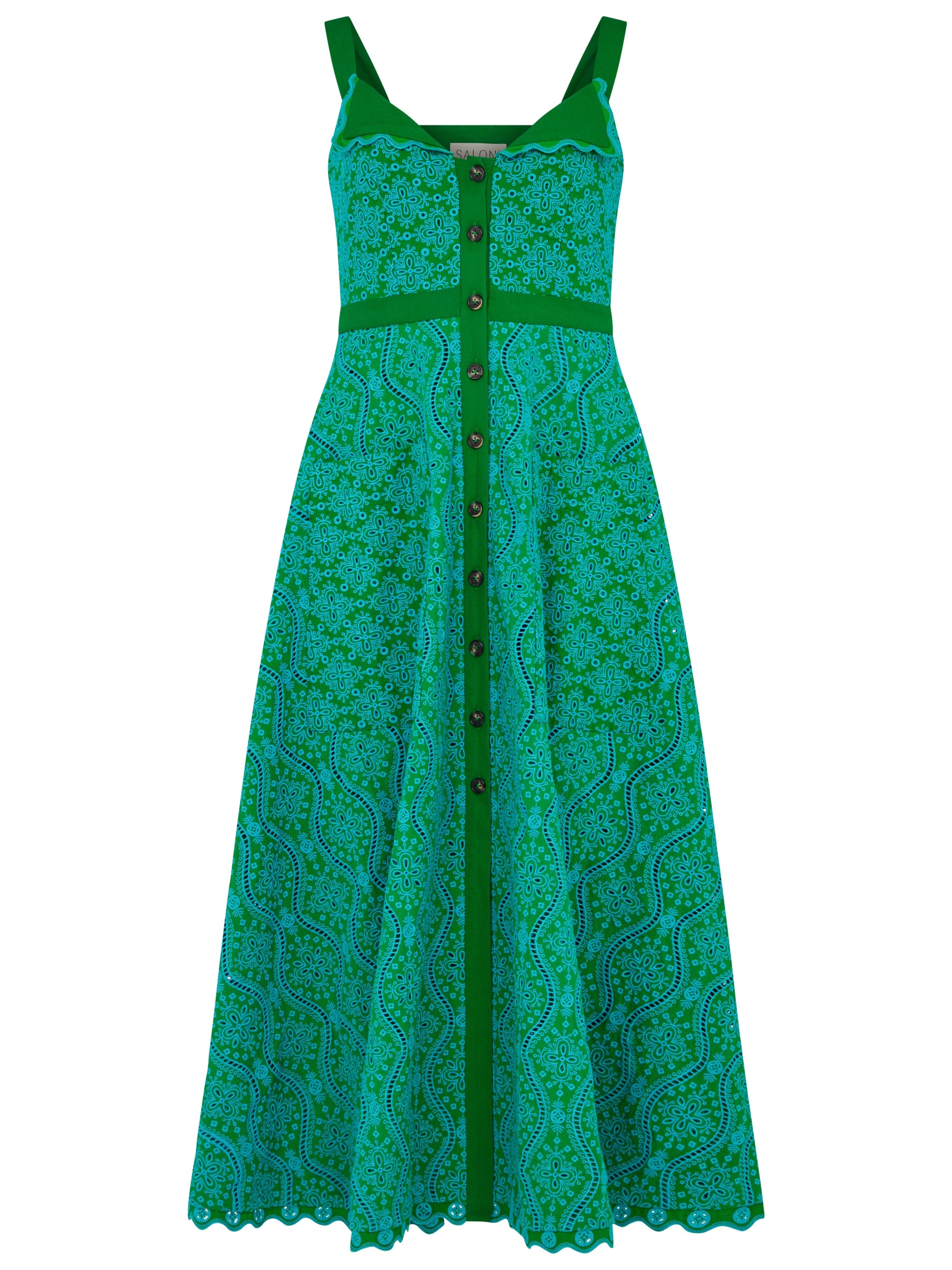 Fara Dress in Emerald Sky