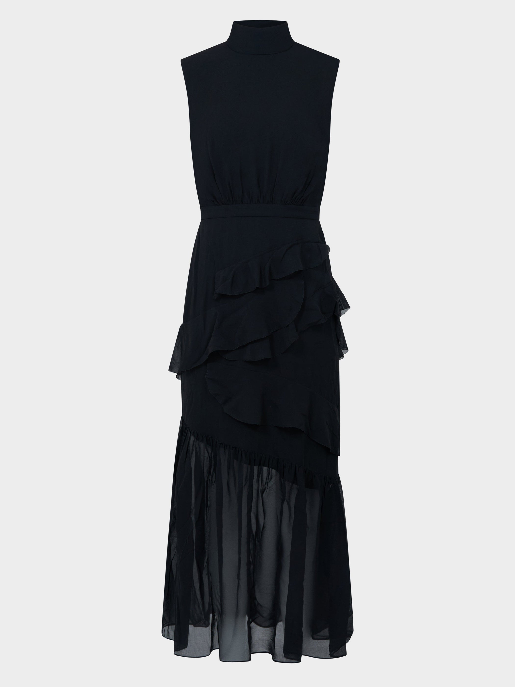 Fleur Ruffle Dress in Black