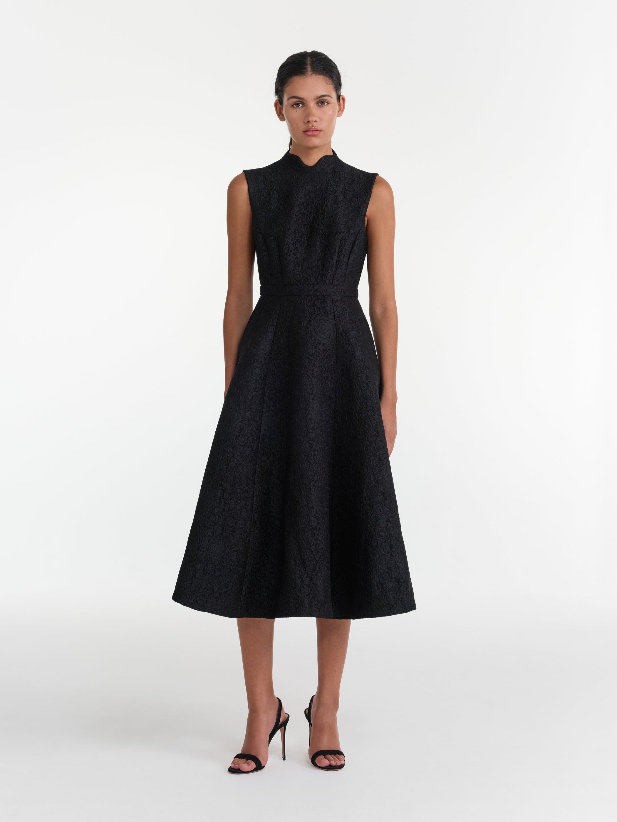 Flora Dress in Noir Rose