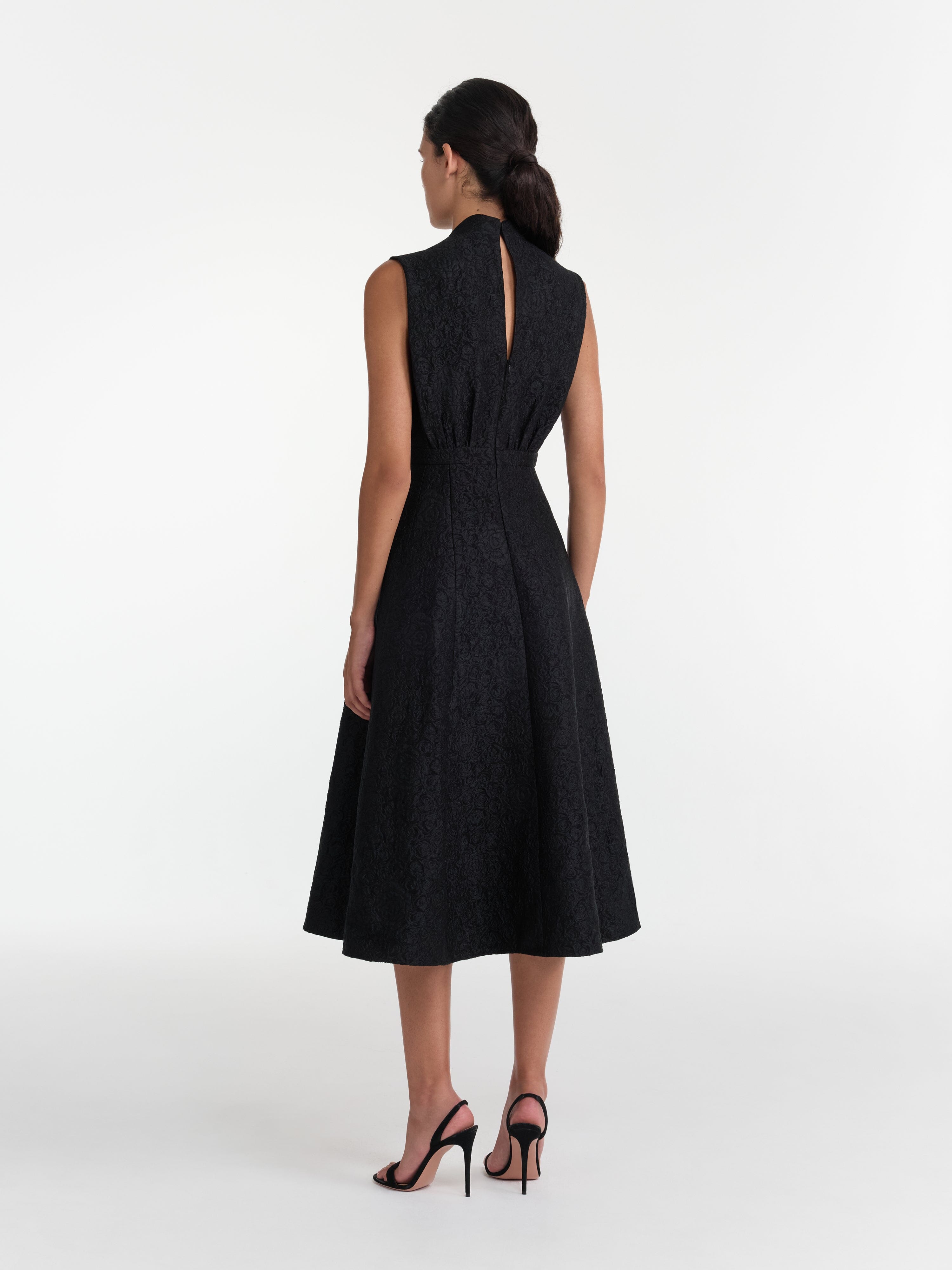 Flora Dress in Noir Rose