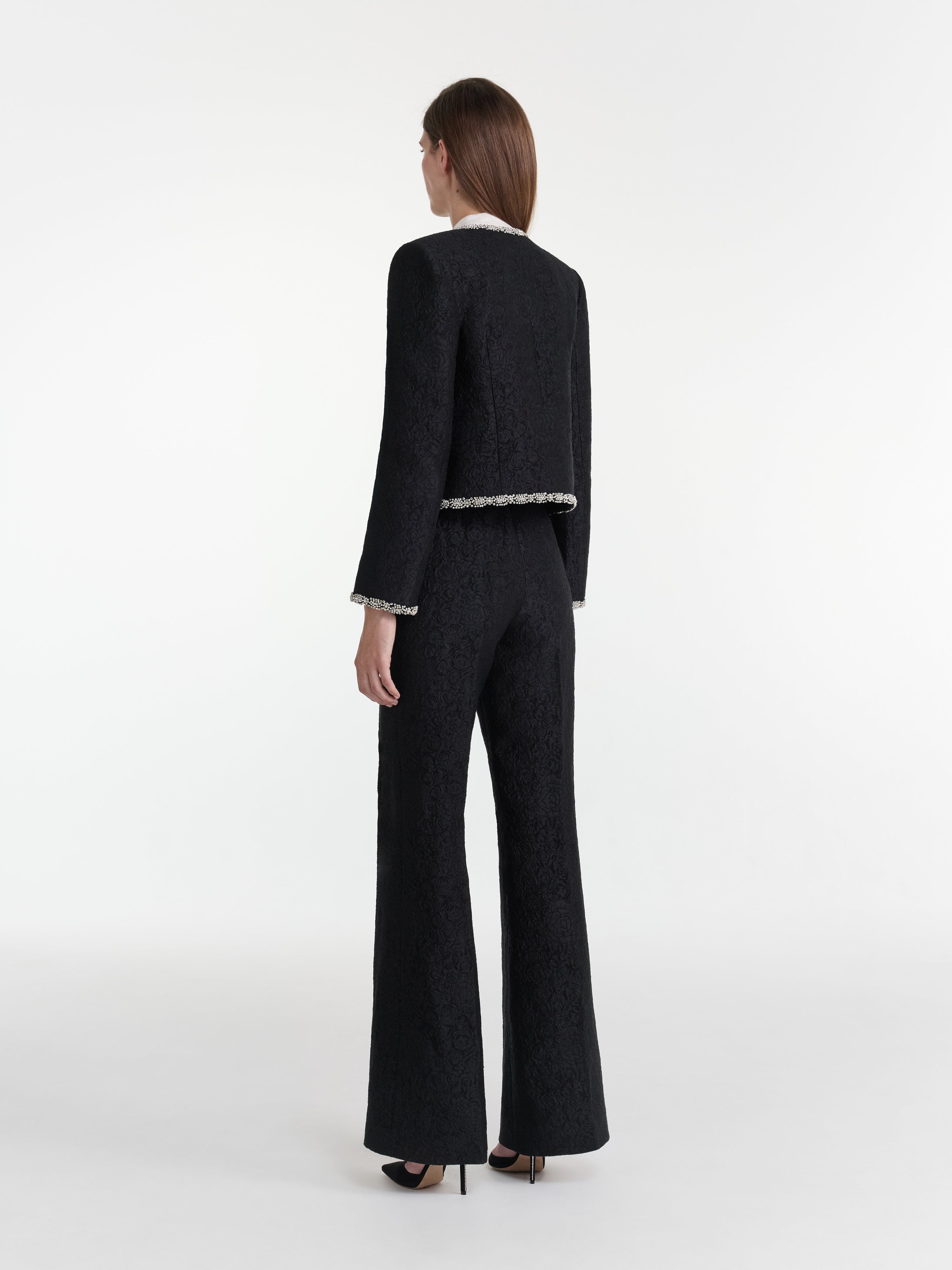 Flute B Trousers in Noir Rose