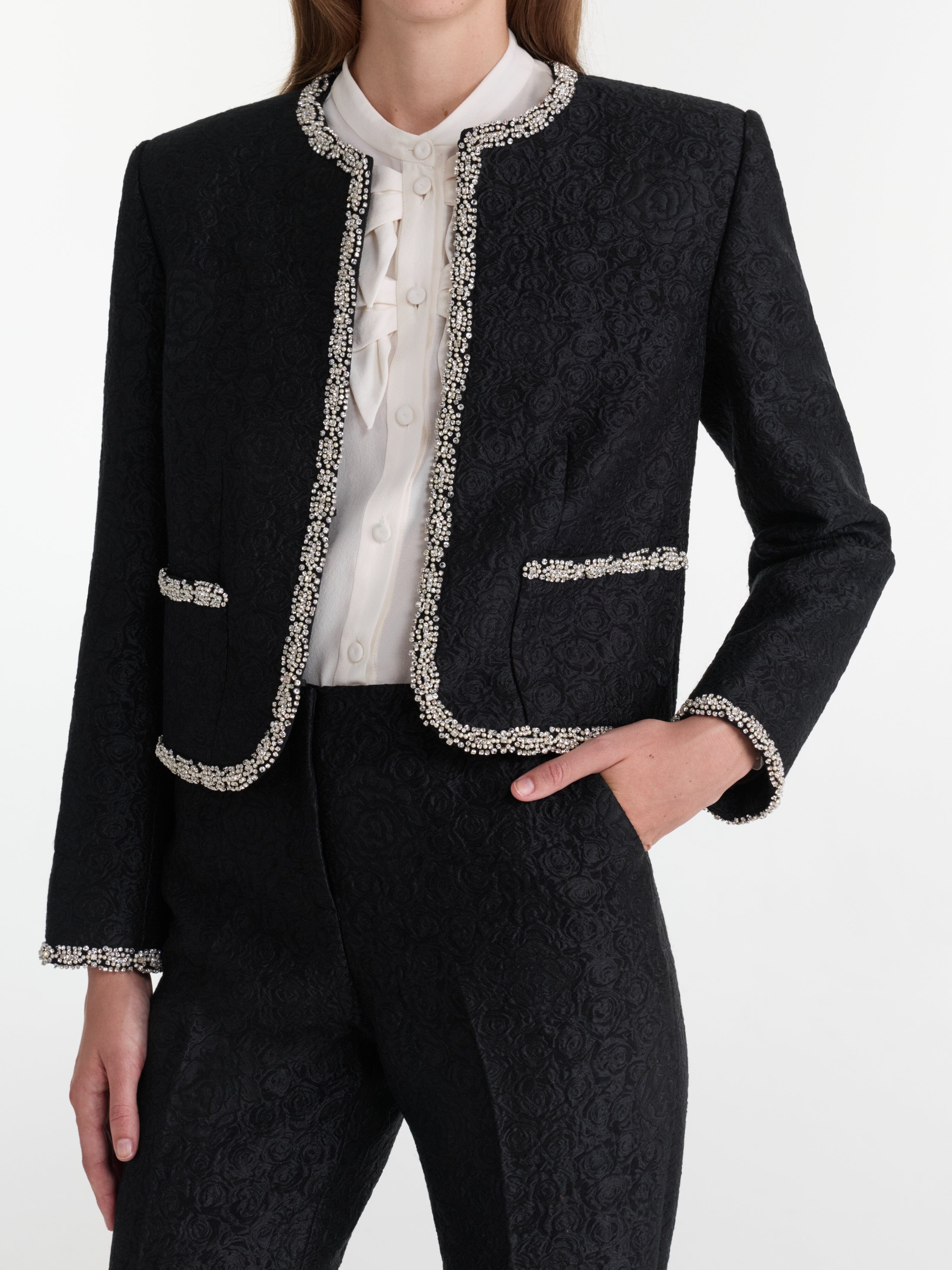 Flute B Trousers in Noir Rose