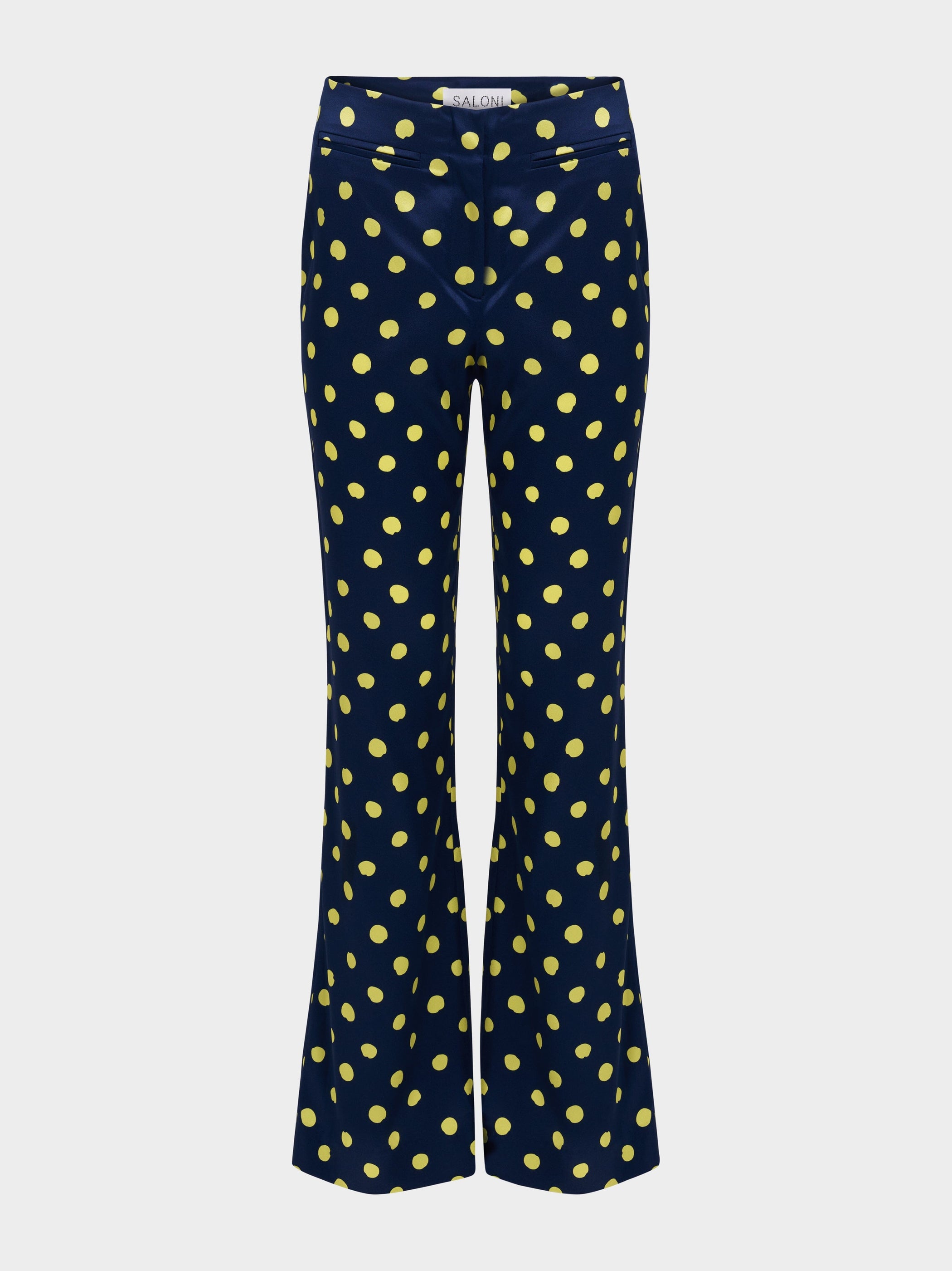 Flute Trousers in Polka Lemon