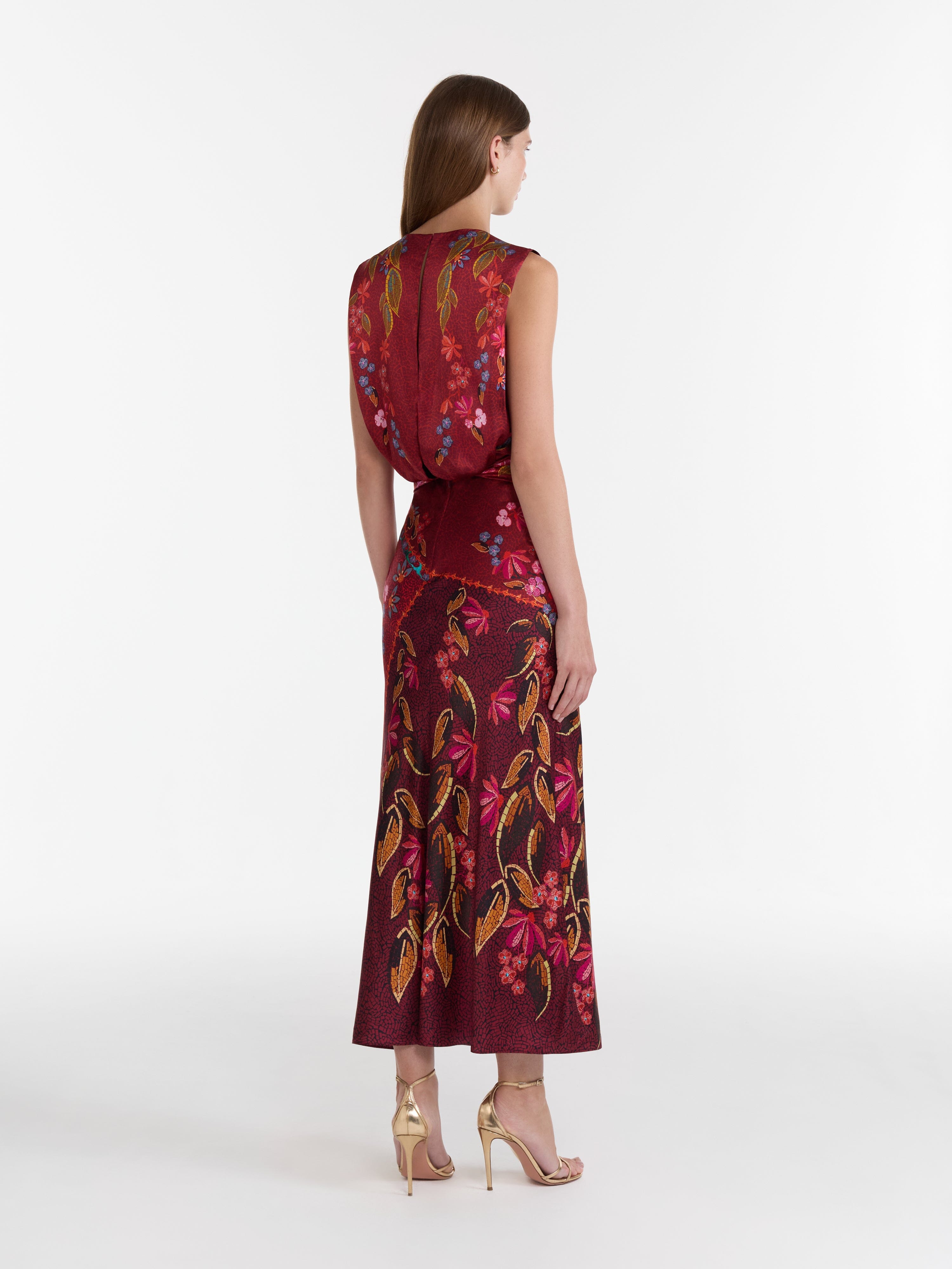 Gwen Dress in Garnet Terrazzo