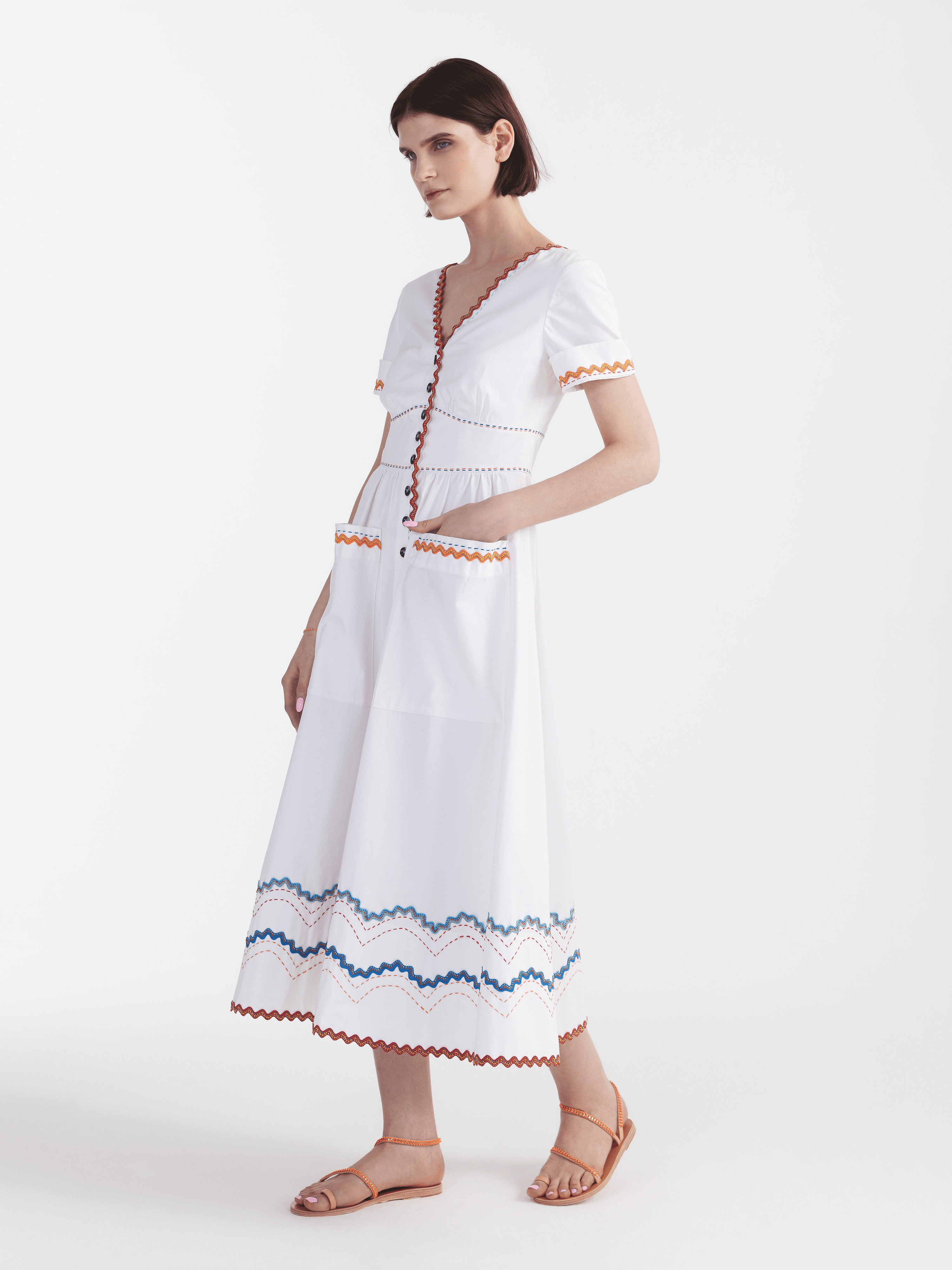Saloni white shop dress
