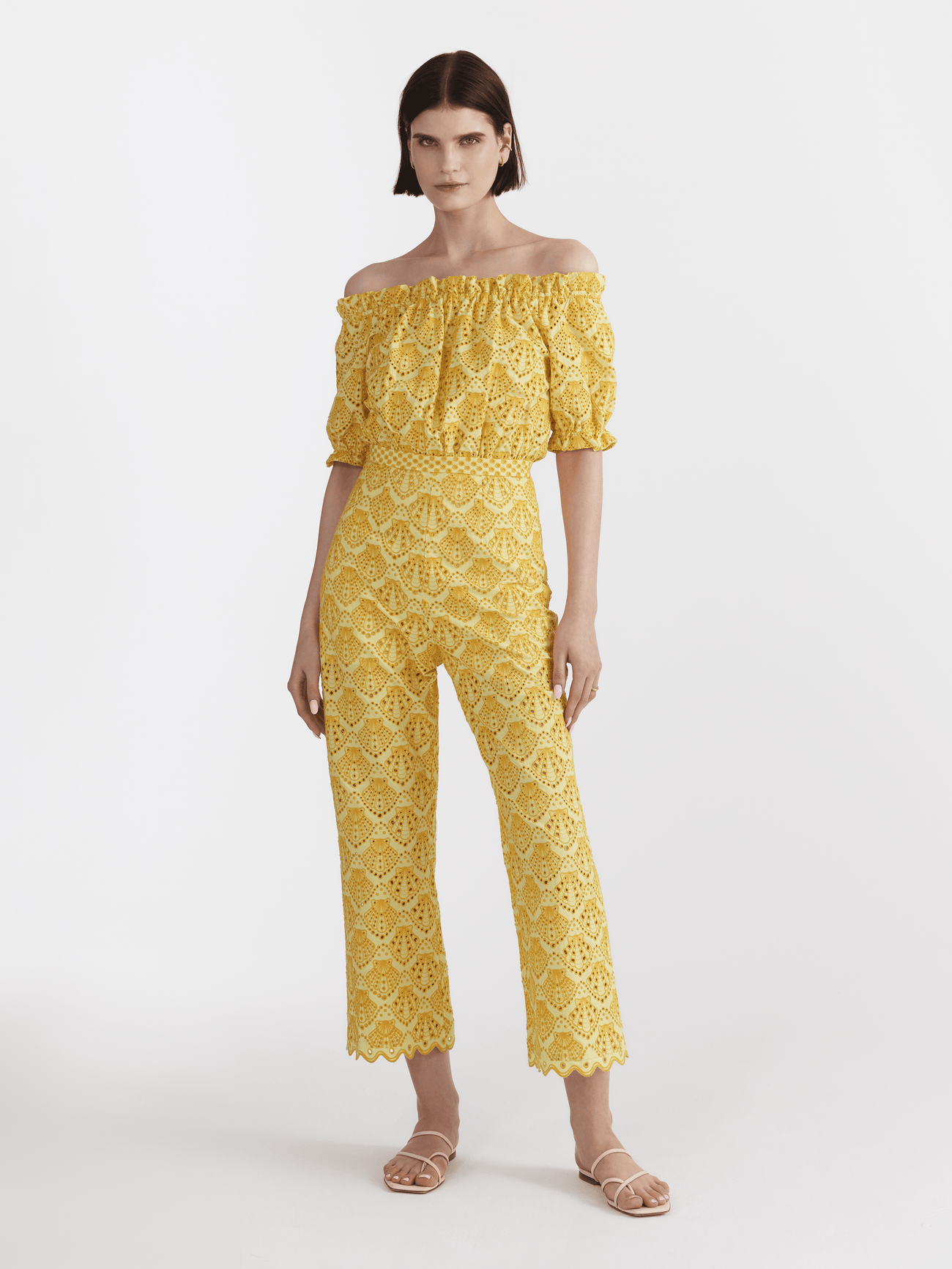 Yellow cotton best sale jumpsuit