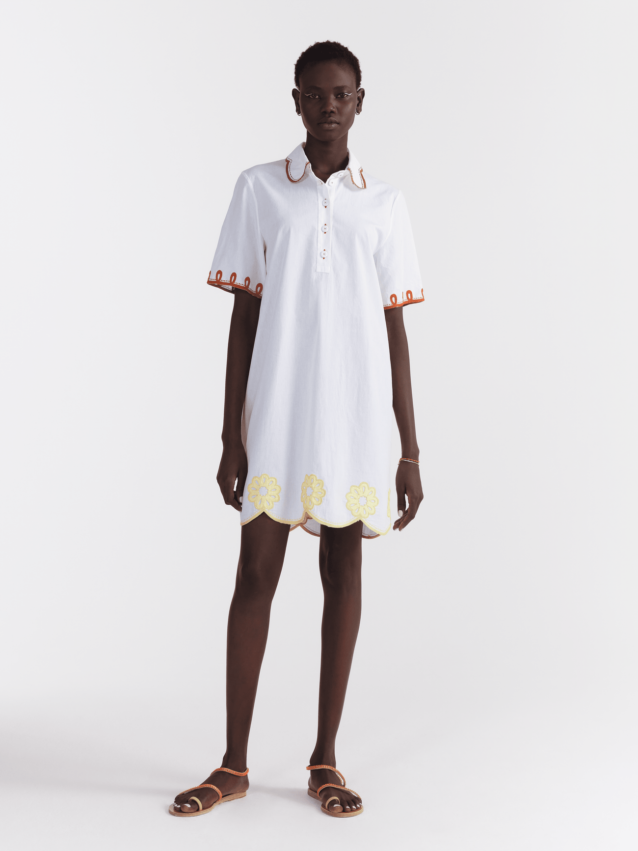 Zara white collar 2024 dress