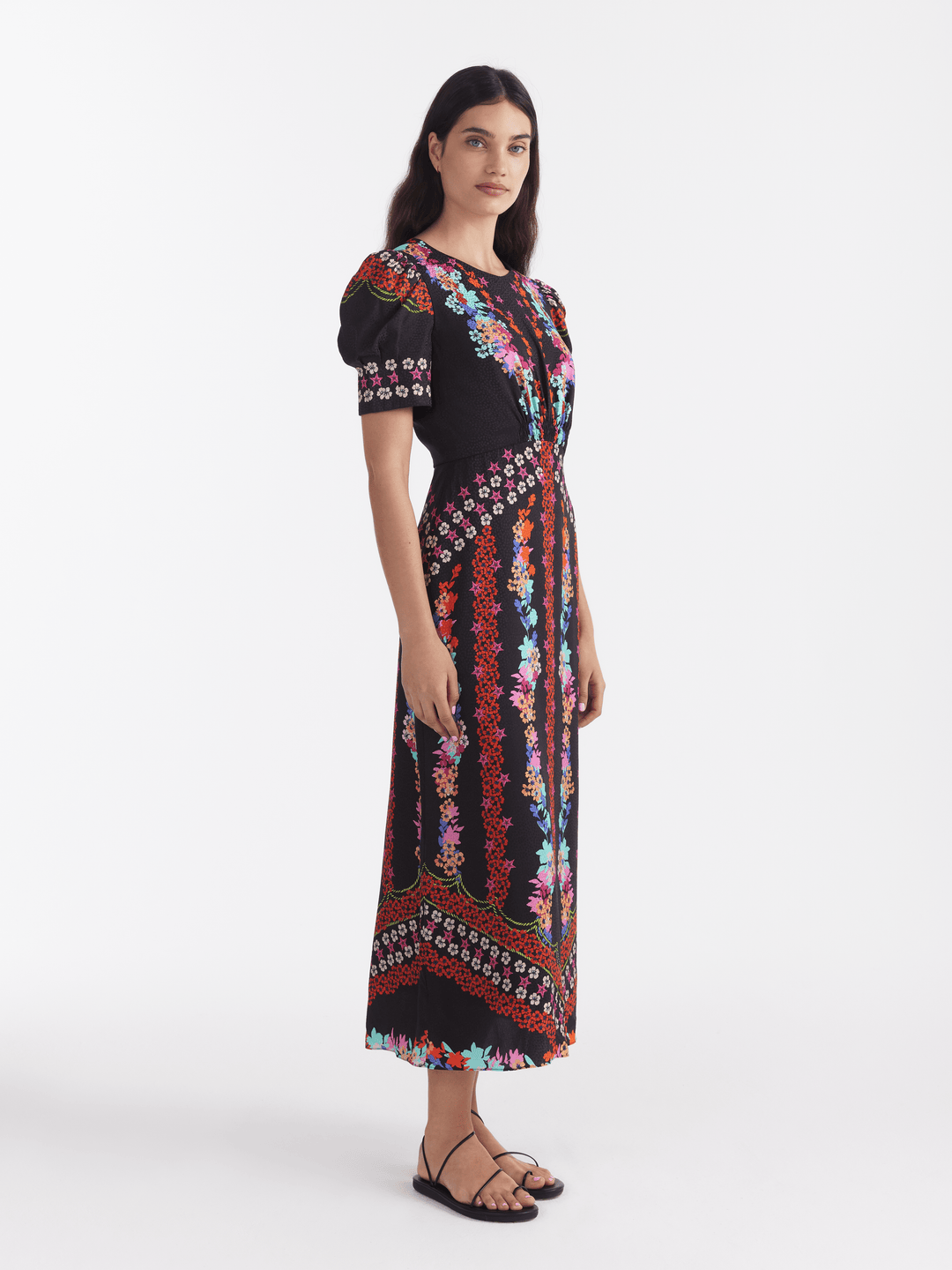 Bianca Dress in Calla Noir print – SALONI