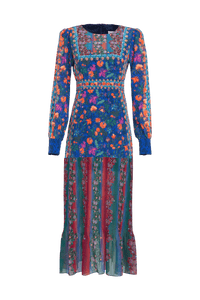 Vera Dress in Akina Border