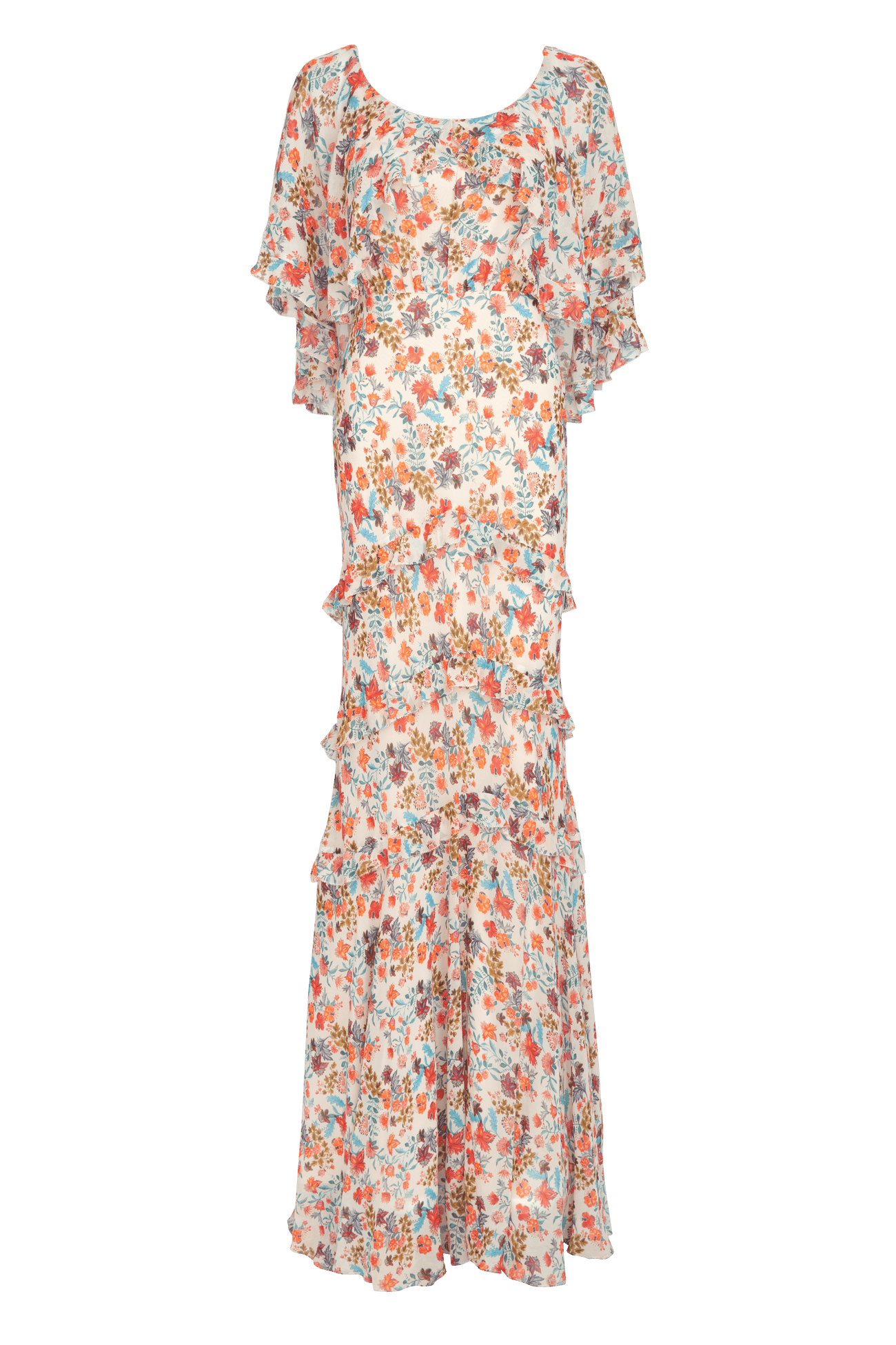 Load image into Gallery viewer, Tiana Long Dress in Flori Cream