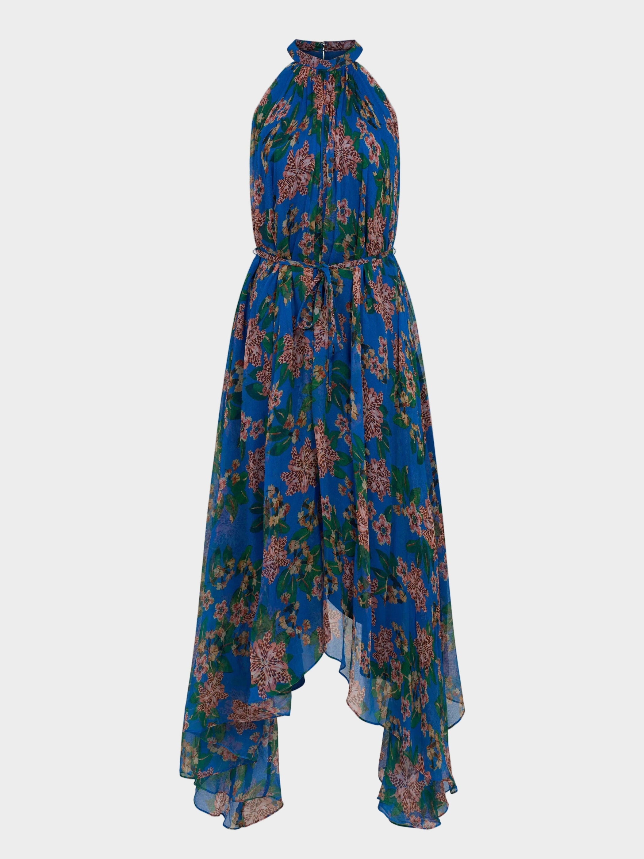 Irina Dress in Flori Sapphire