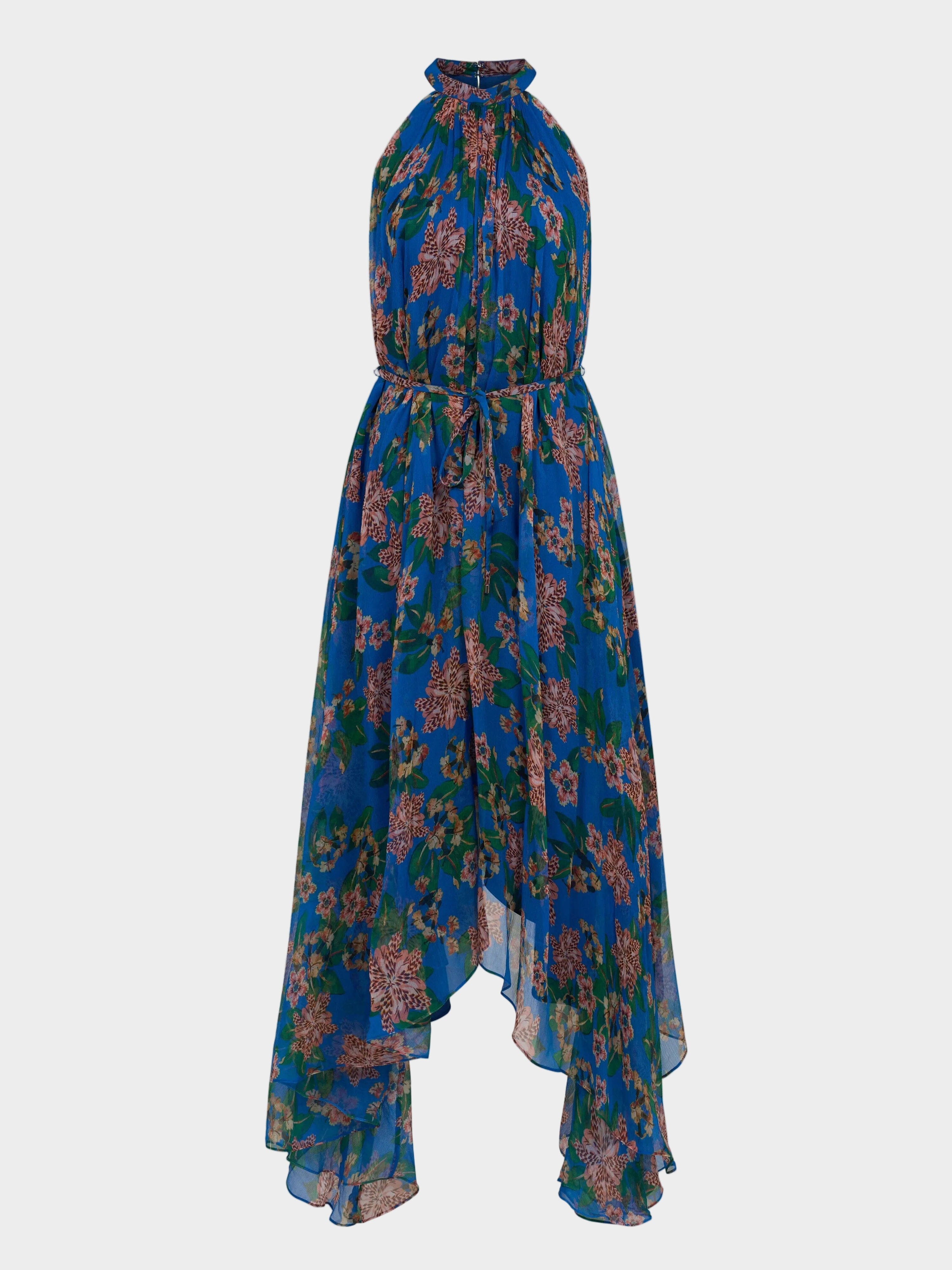 Irina Dress in Flori Sapphire