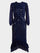 Venyx Isa Silk B Dress in Navy Ornate Mirror Embroidered