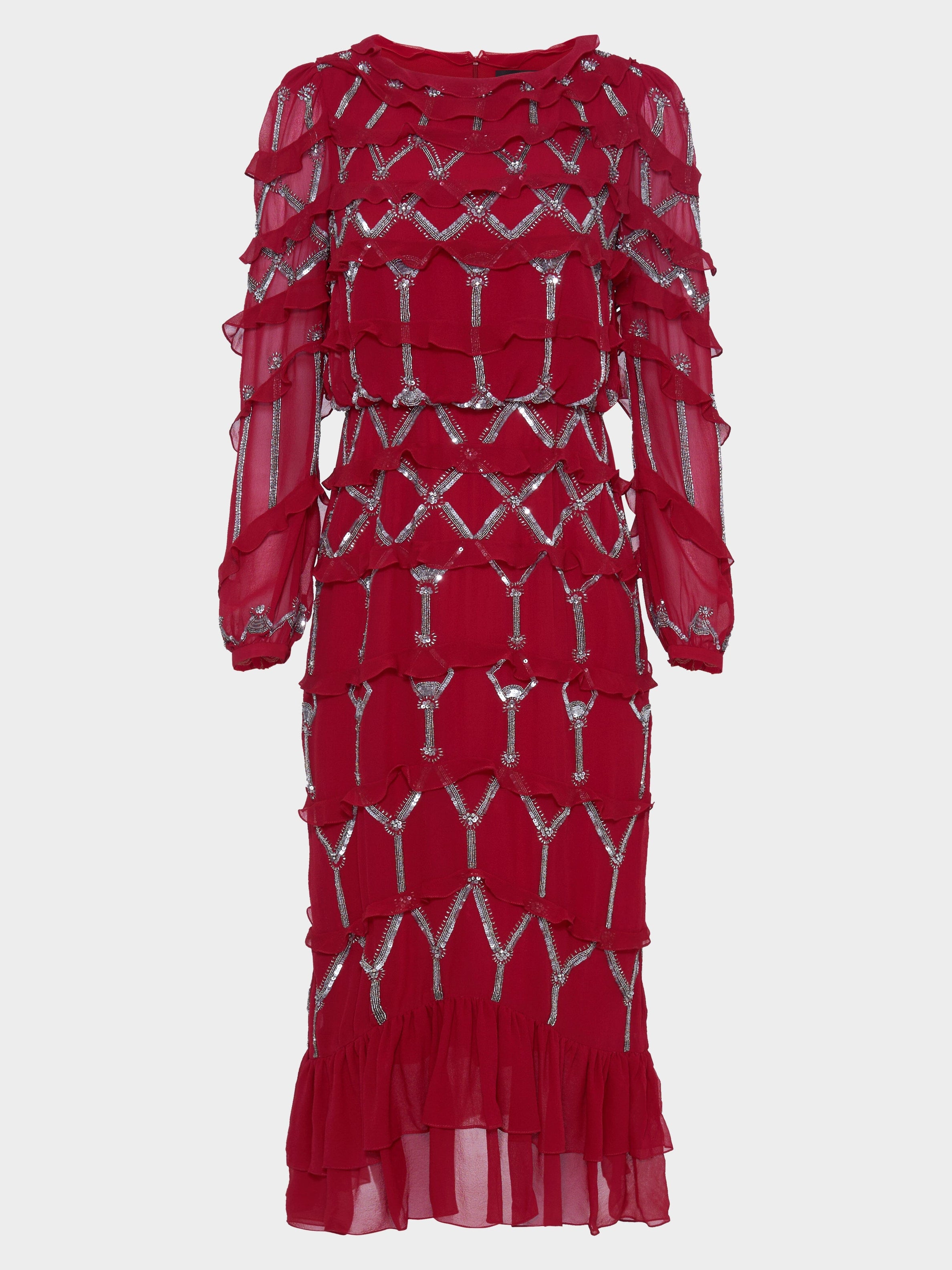 Isa D Dress in Black Embroidery