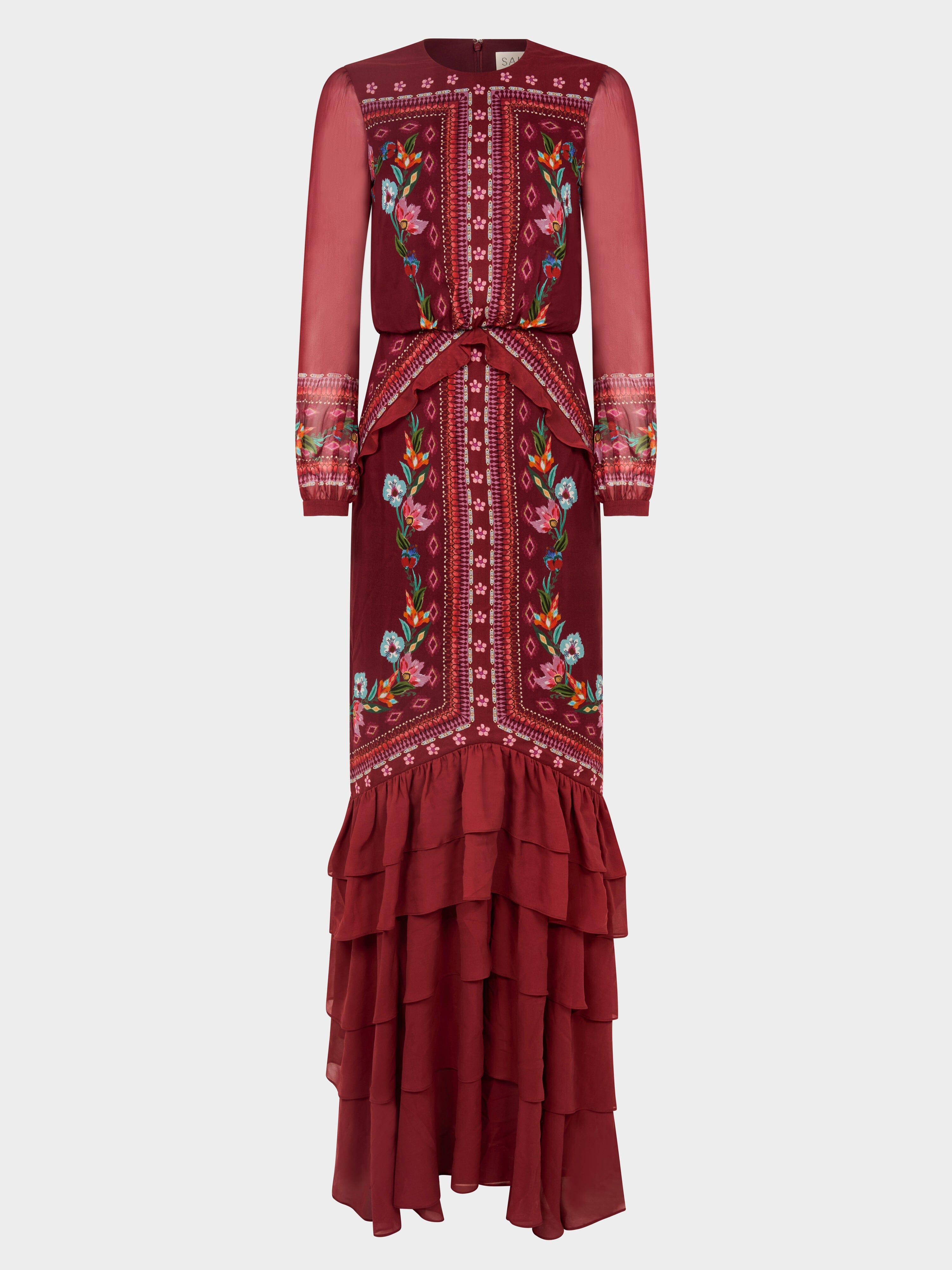 Isa Long C Dress in Cordia Vines