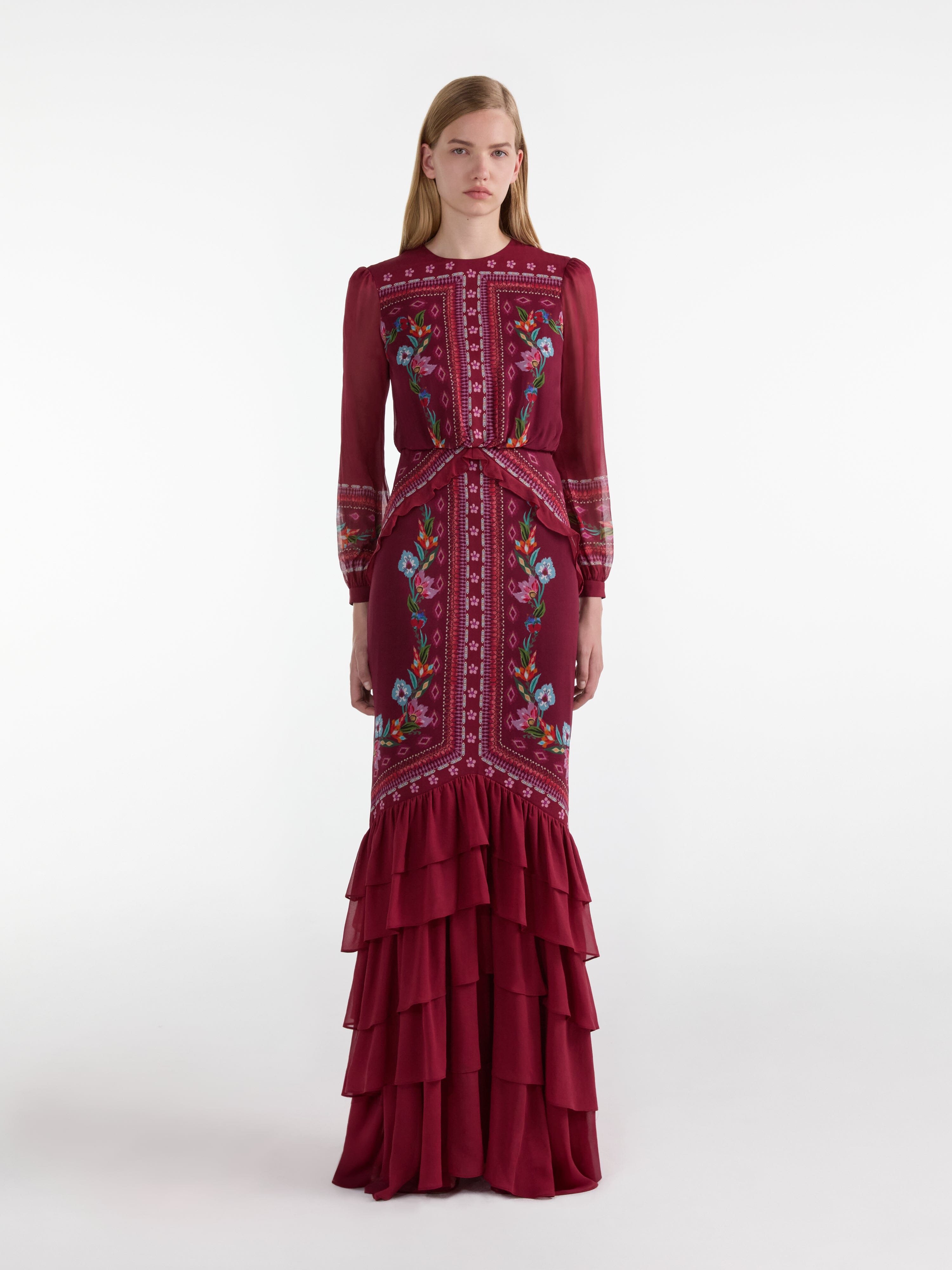 Isa Long C Dress in Cordia Vines