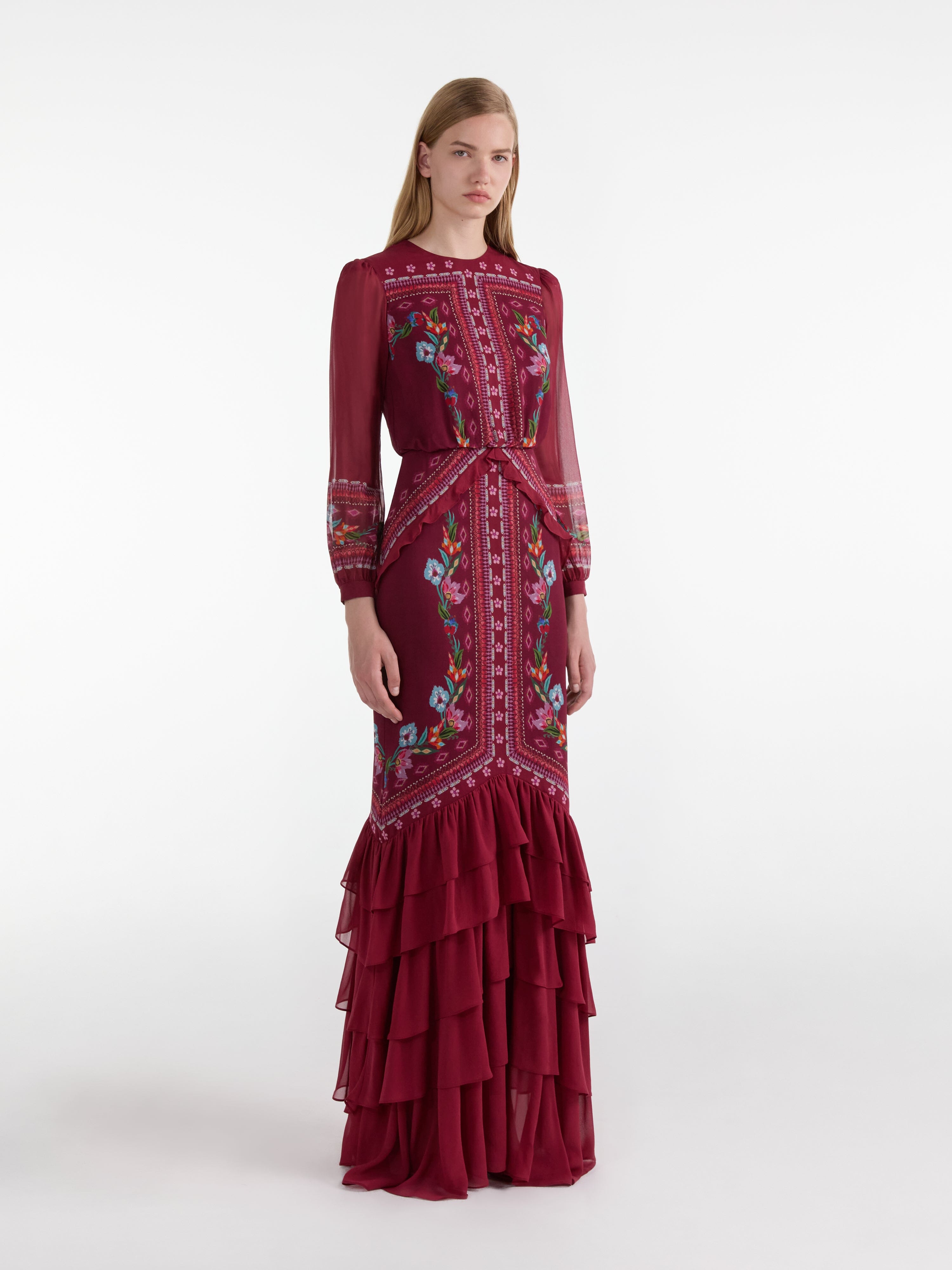 Isa Long C Dress in Cordia Vines