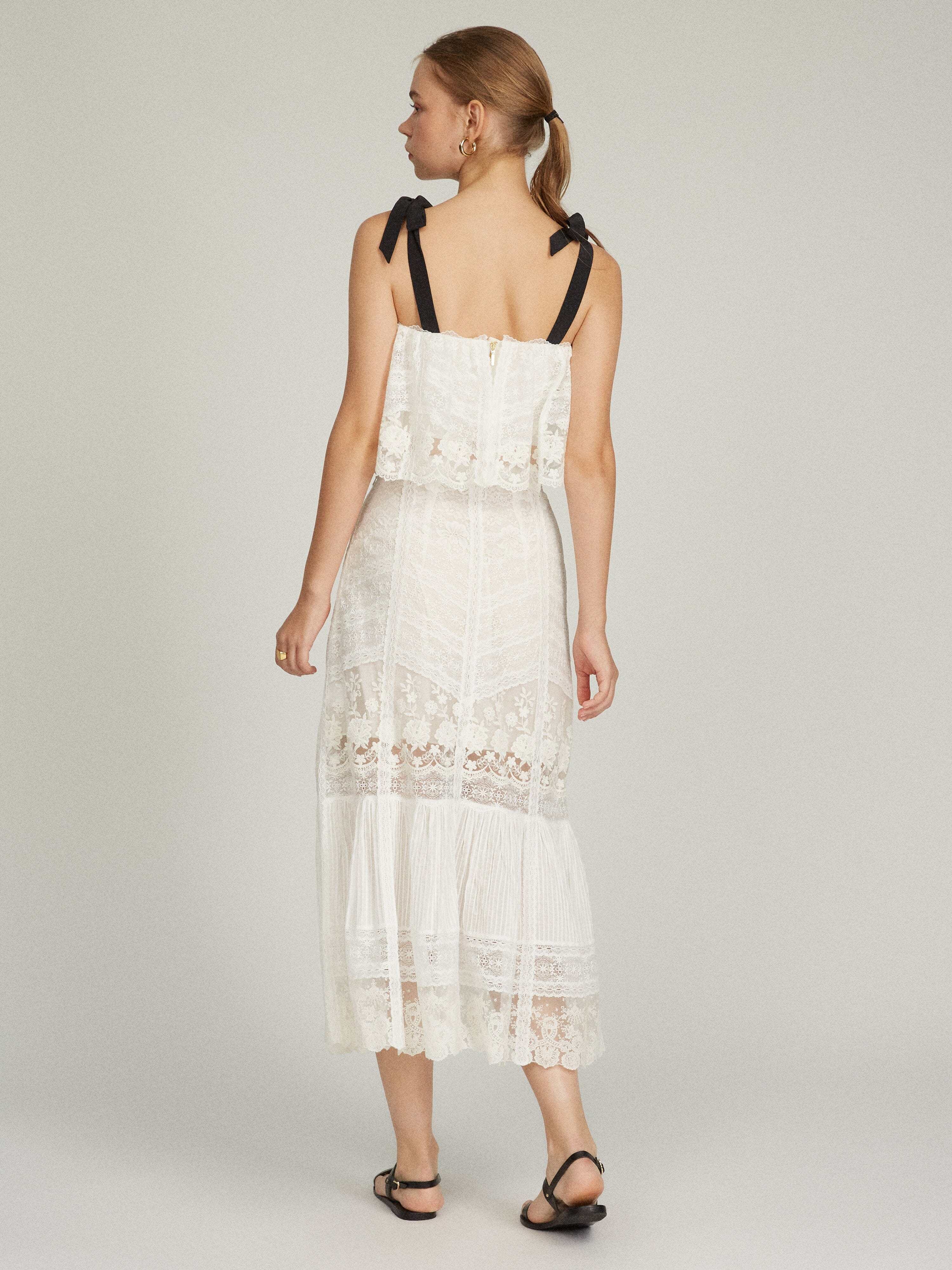 Lorna Lace Skirt in Ivory