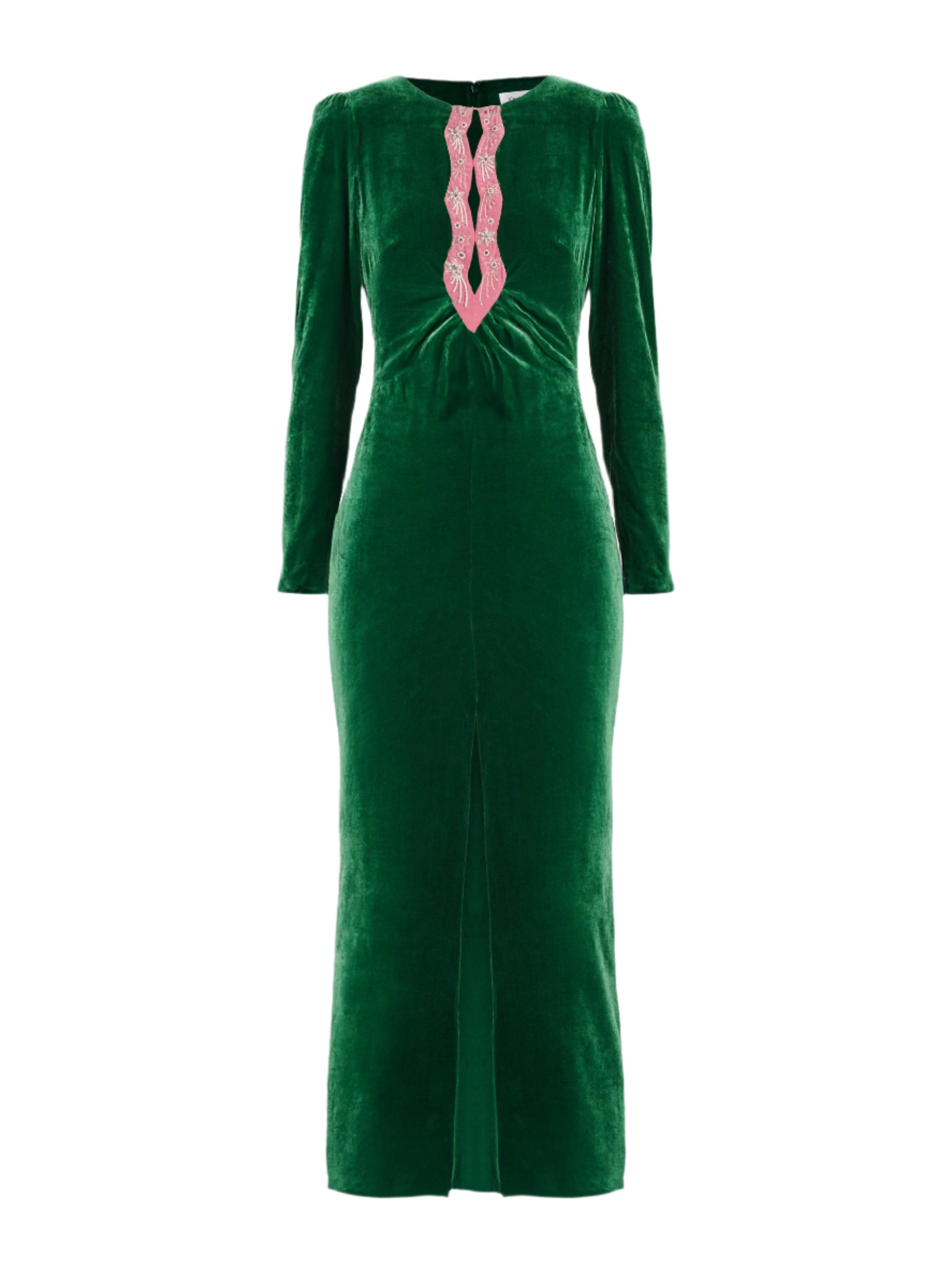 Jinx C Dress in Bright Emerald