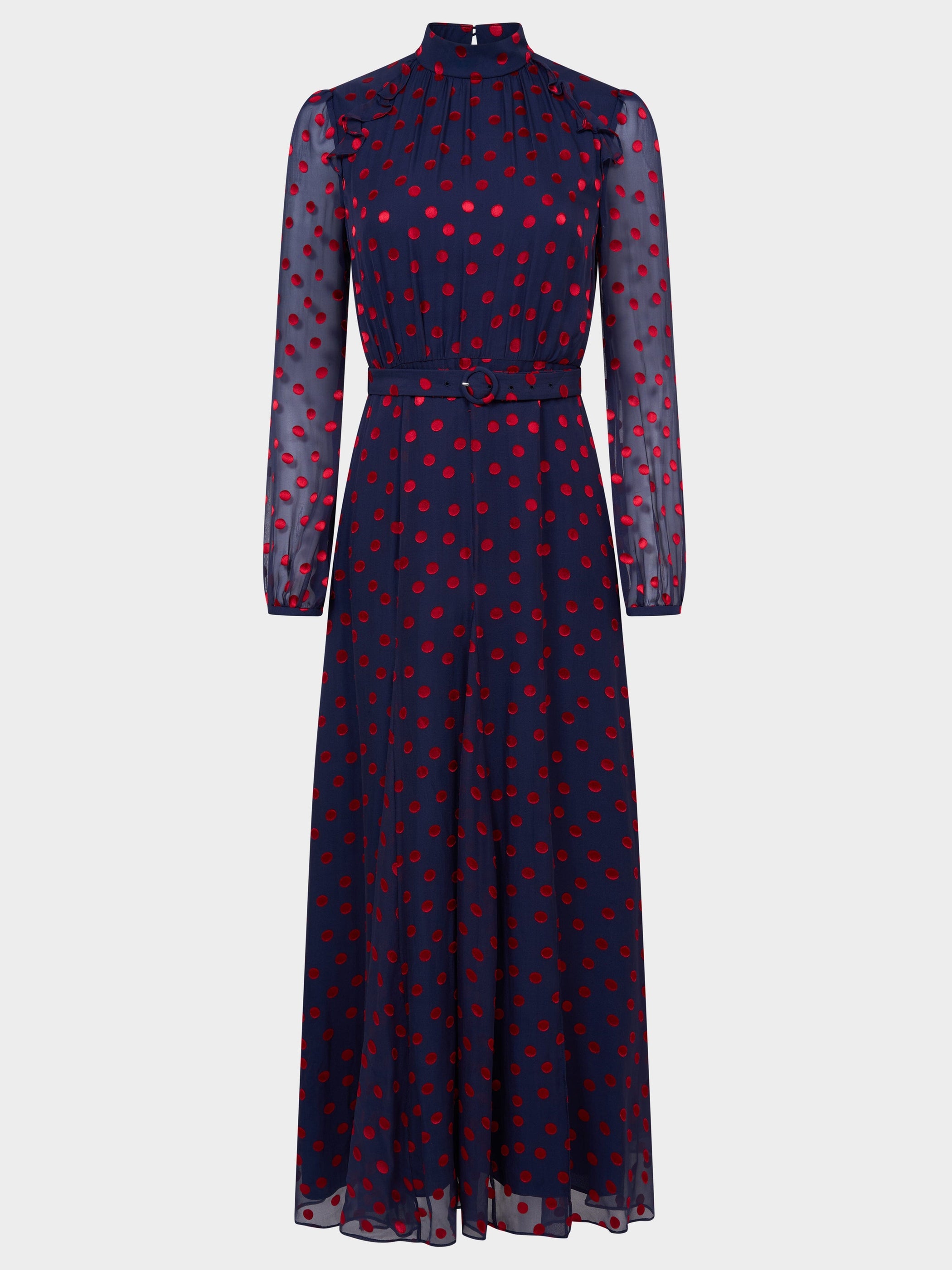 Jacqui B Dress in Navy Bright Rouge