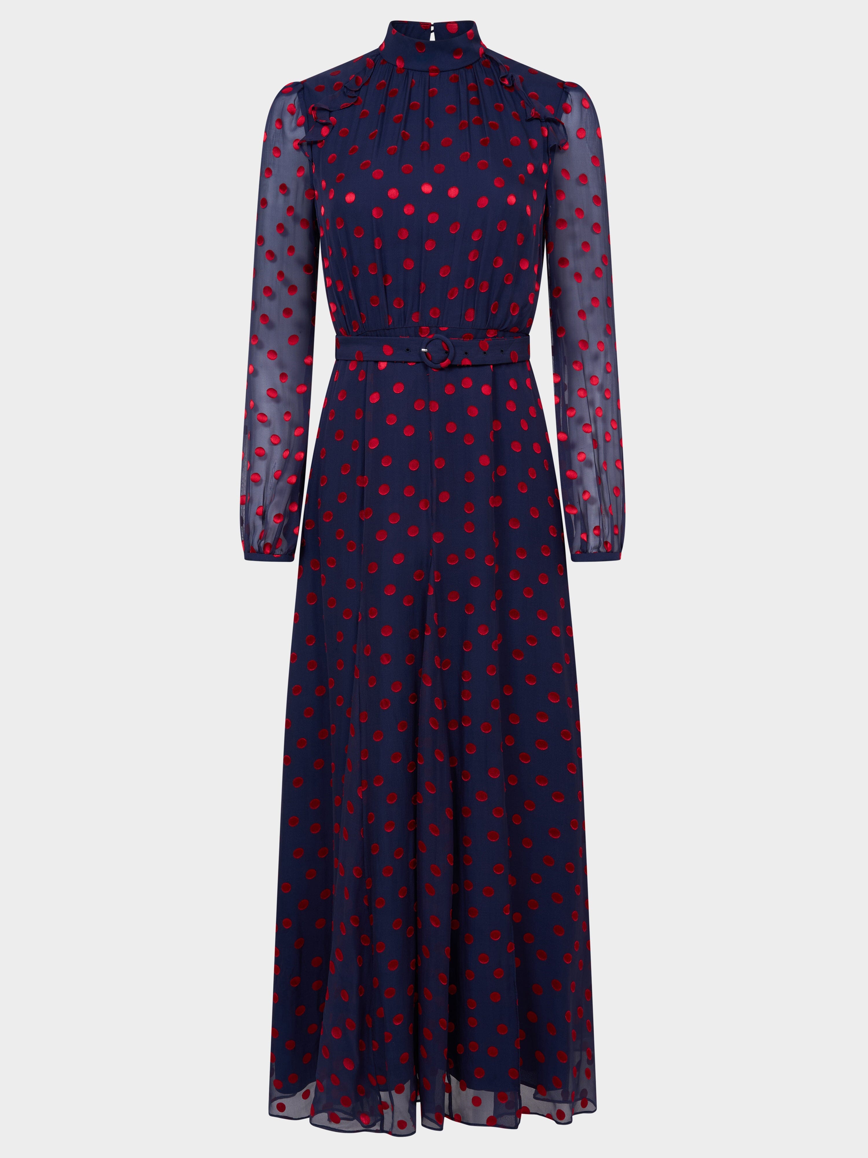 Jacqui B Dress in Navy Bright Rouge