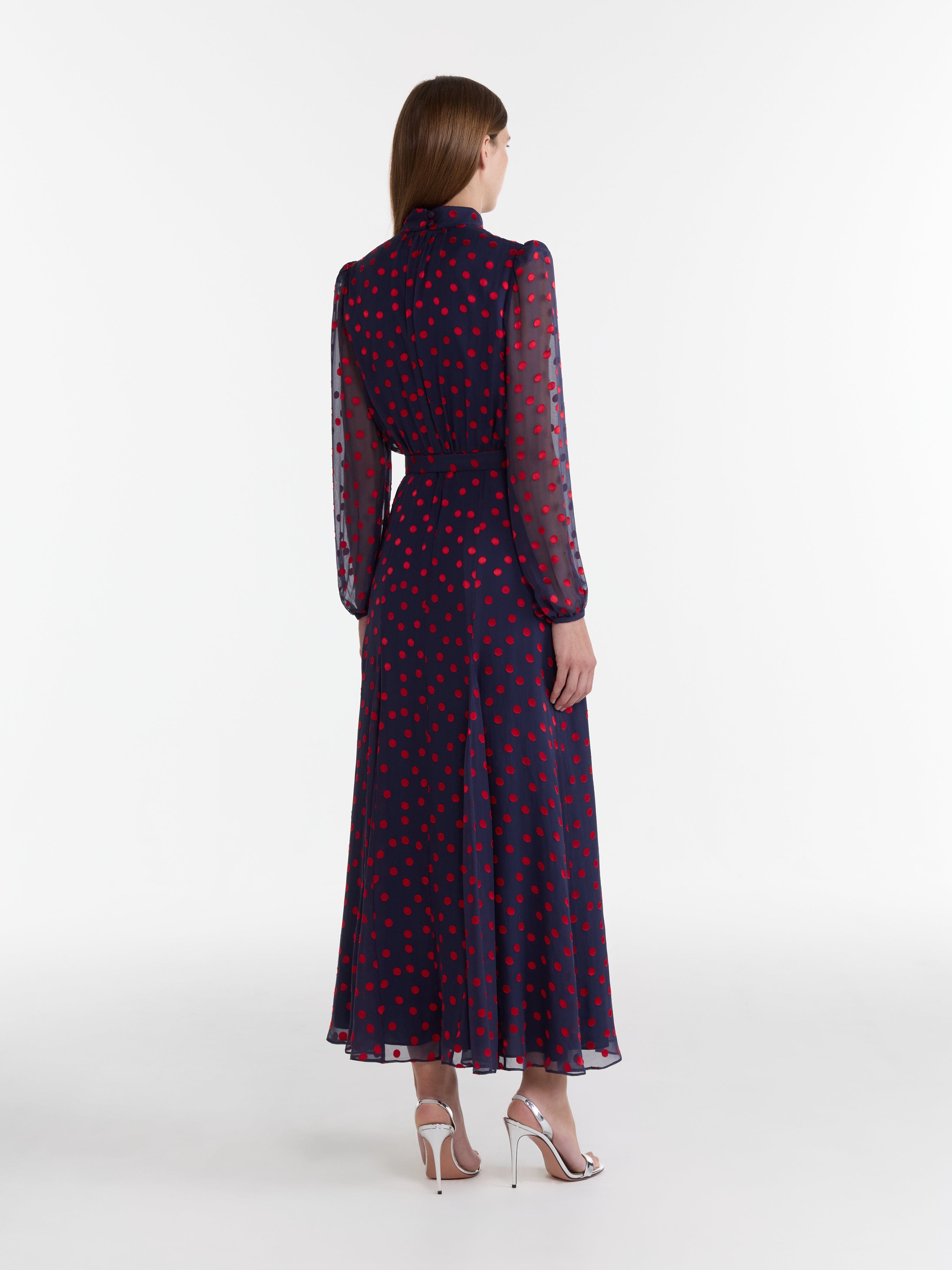 Jacqui B Dress in Navy Bright Rouge