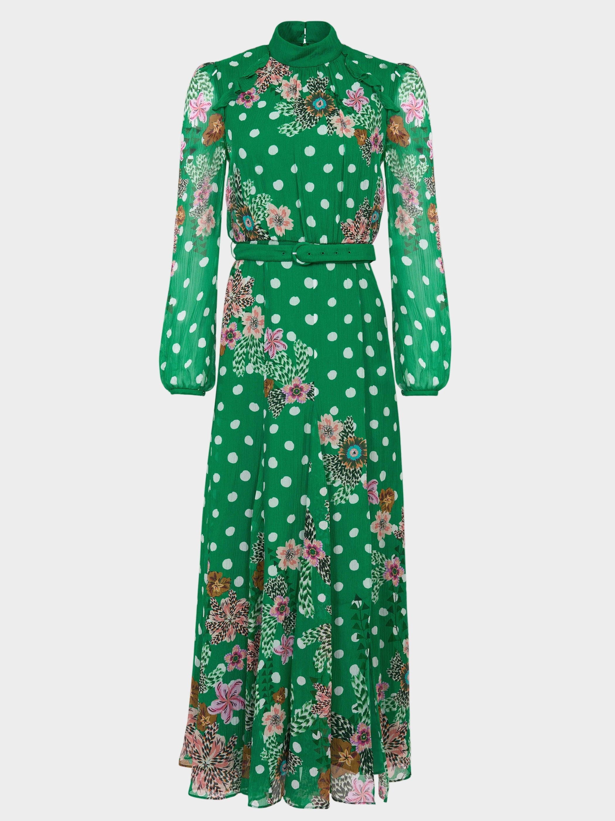 saloni dresses Saffier Ornamental Olympia Dress Saffier Ornamental / 0 and faux pearls to create a unique trompe loeil effect Vida Green Floral Dress