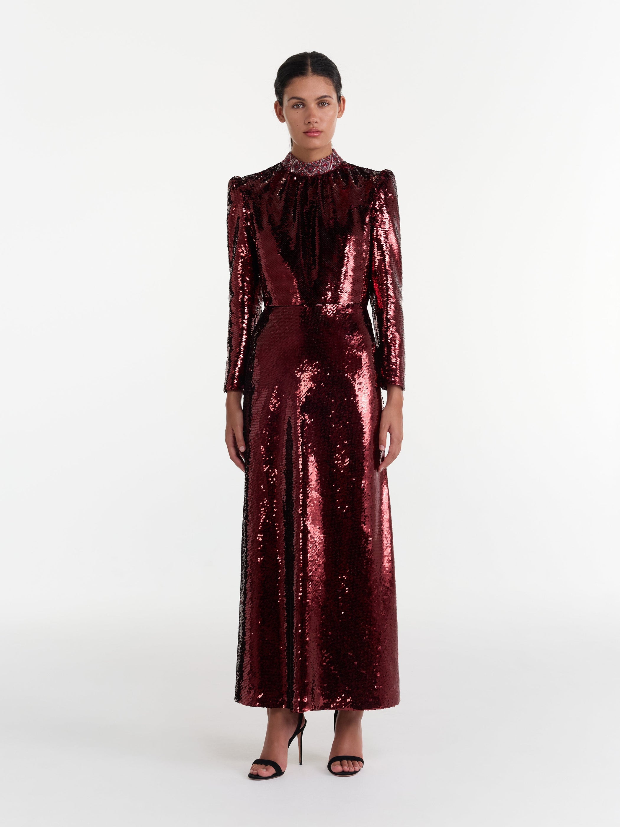Jena Dress in Deep Garnet