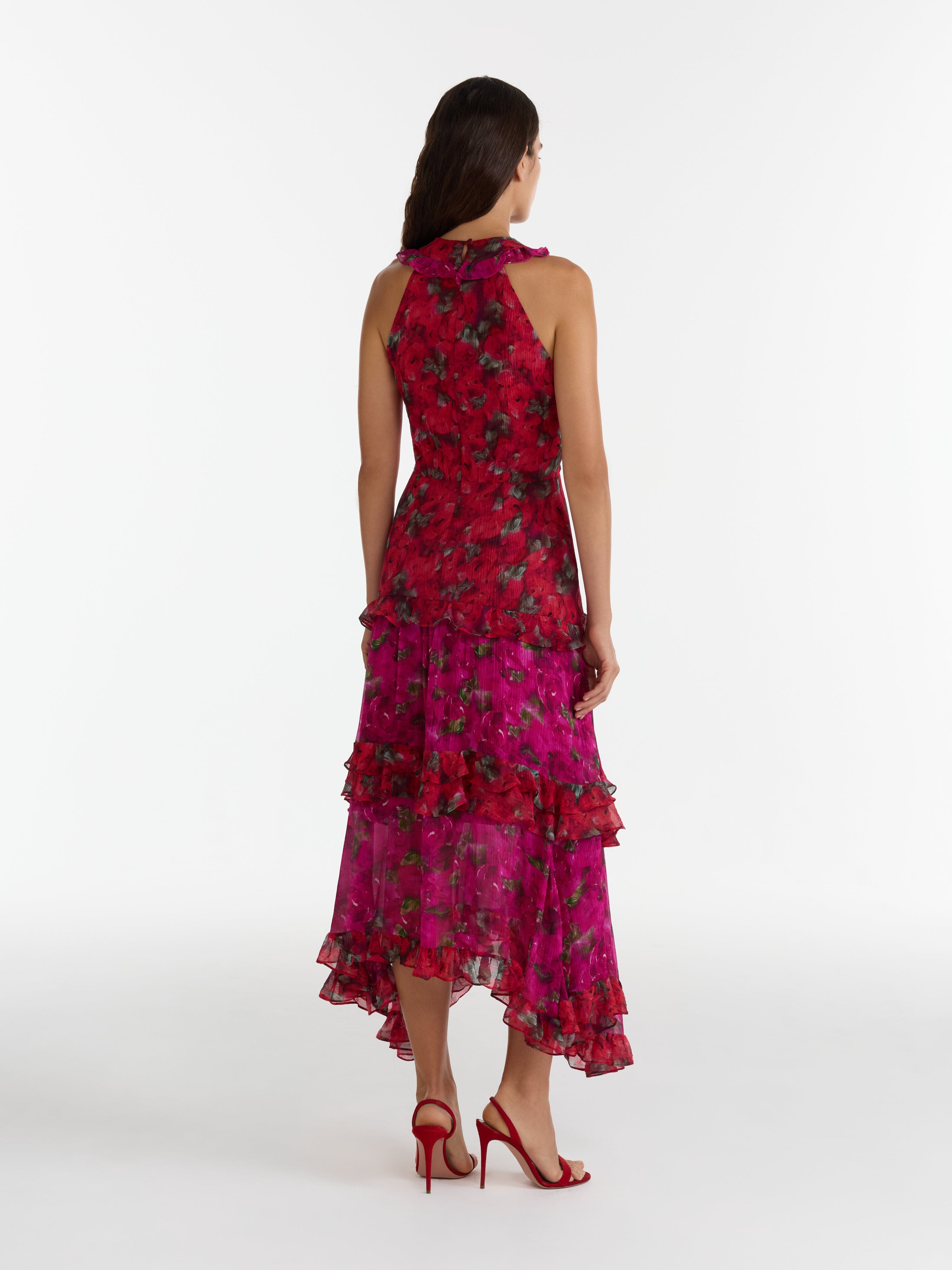 Jolie B Dress in Magenta Rosebud