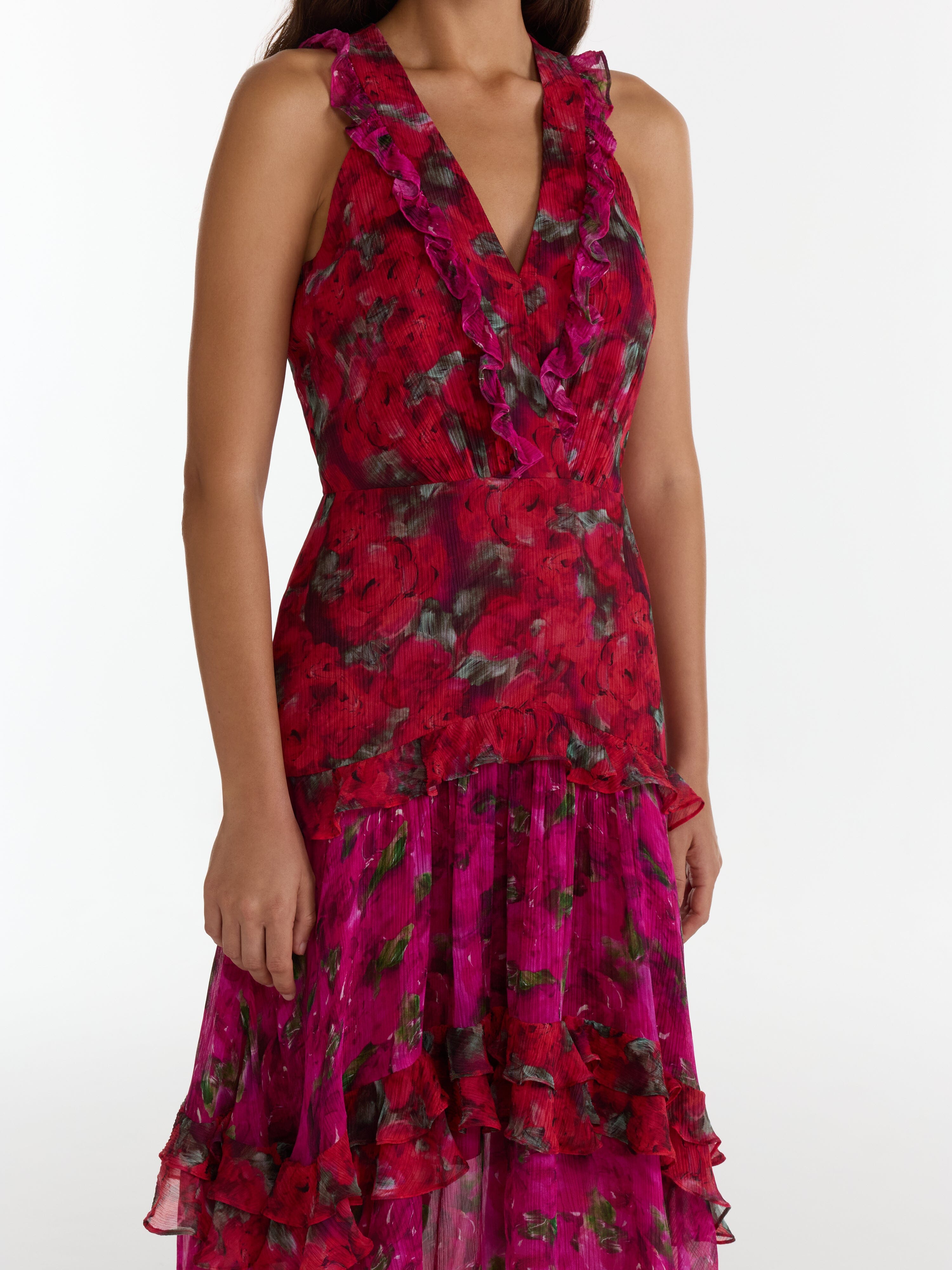Jolie B Dress in Magenta Rosebud