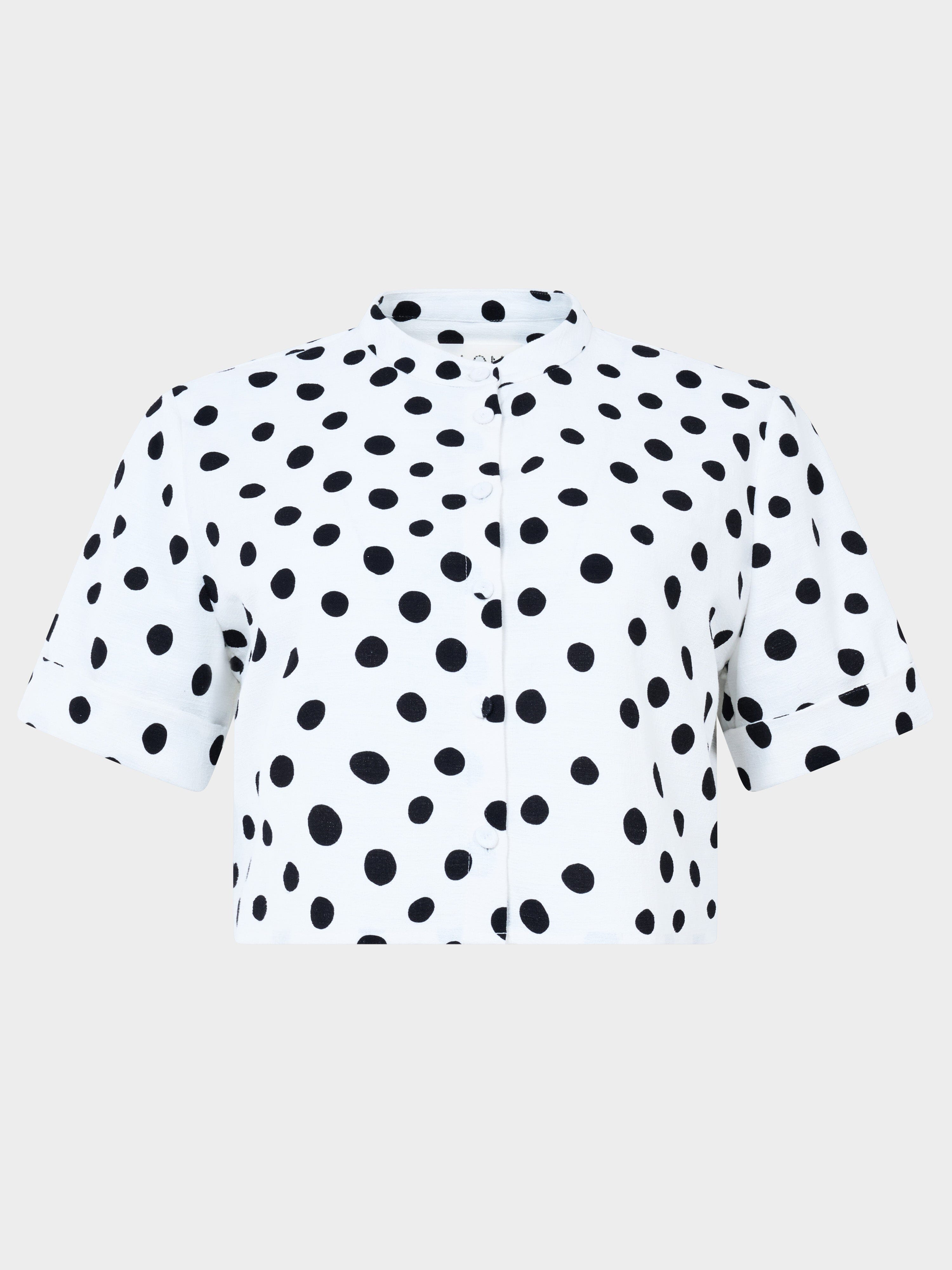 topshop polka dot blouse